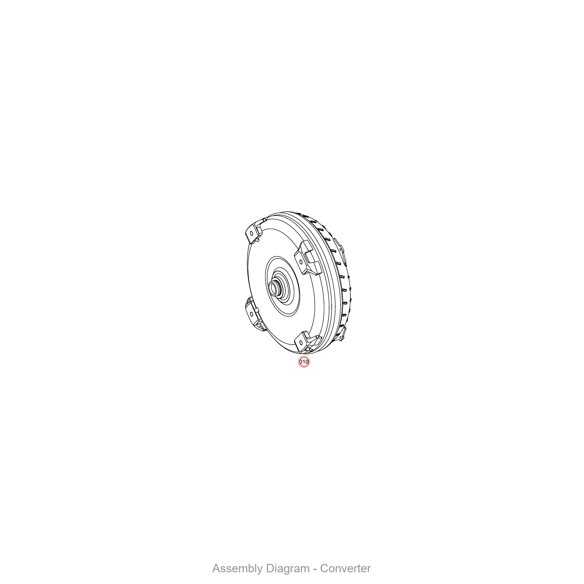 ZF 0501.009.431 CONVERTER - Transmission Assembly Exploded View Diagram