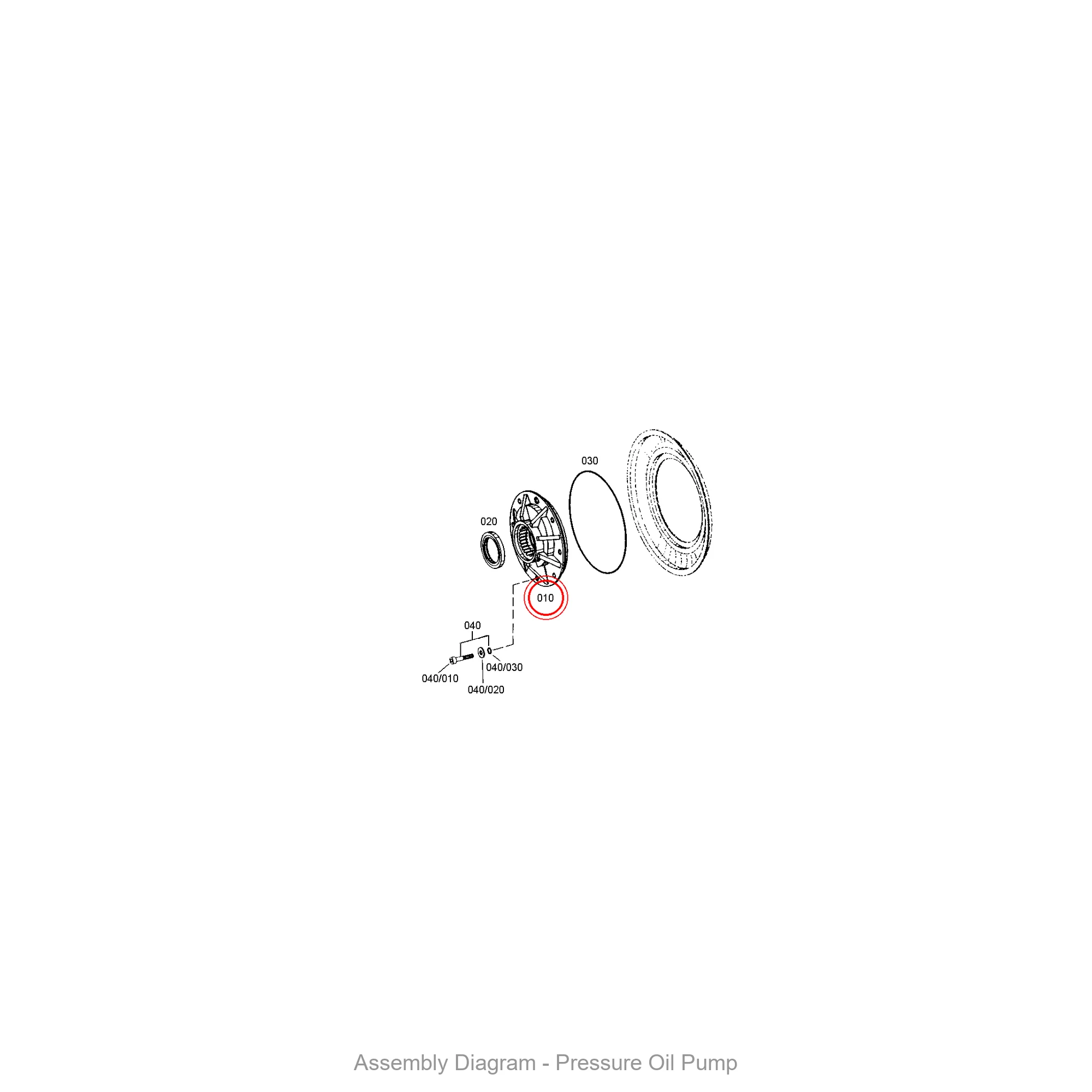 ZF 0501.208.651 PUMP - Transmission Assembly Exploded View Diagram
