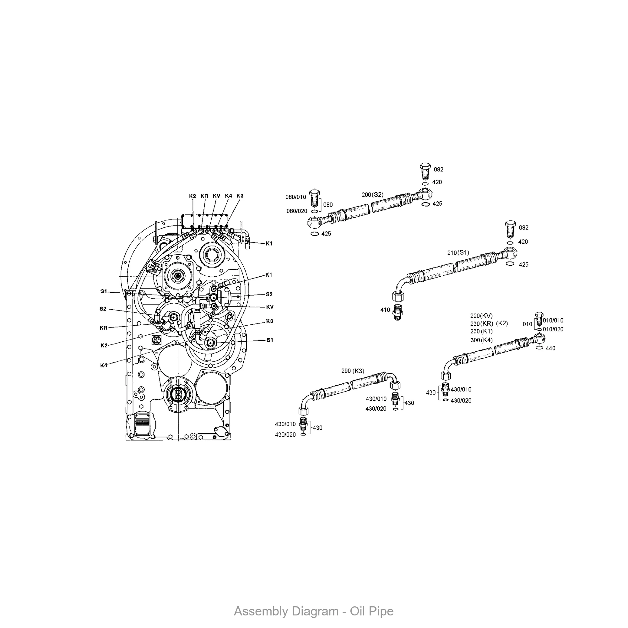 ZF 0501.209.156 HOSE PIPE - Transmission Assembly Exploded View Diagram