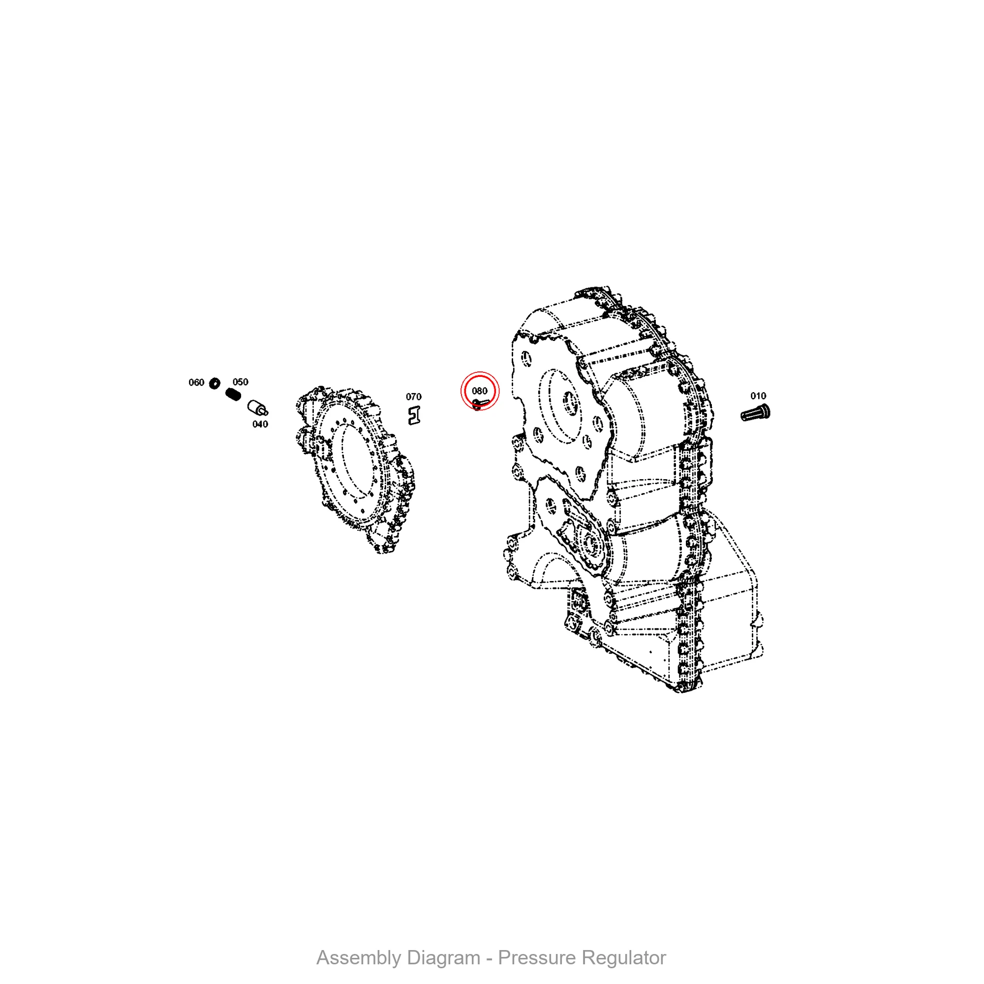 ZF 0501.213.034 PRESS.REL.VALVE - Transmission Assembly Exploded View Diagram