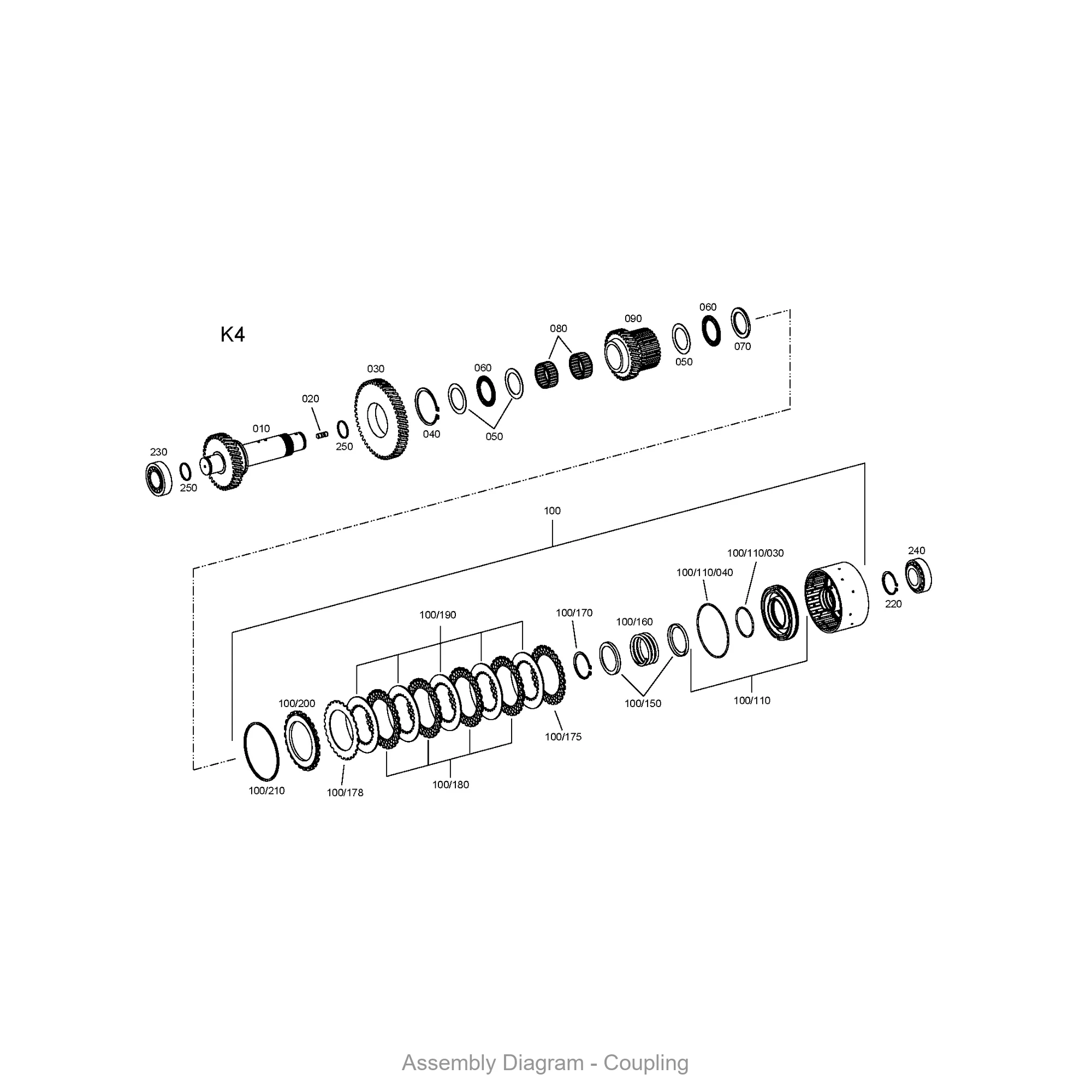 ZF 0501.214.009 OUTER CLUTCH DISK - Transmission Assembly Exploded View Diagram