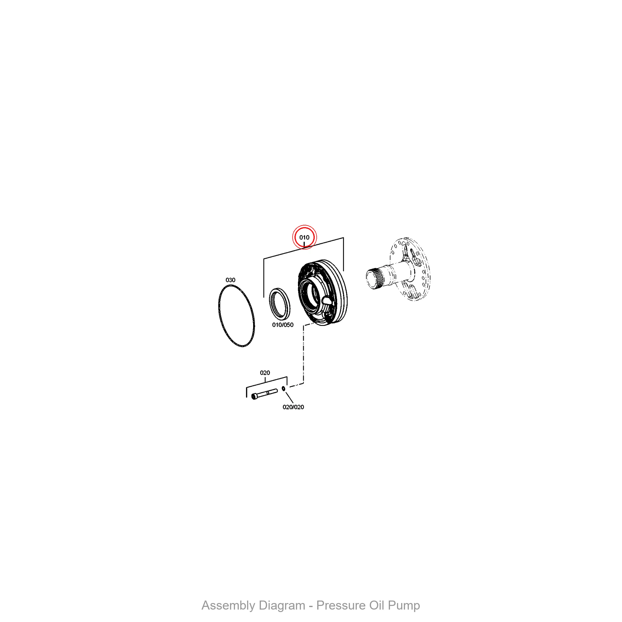 ZF 0501.214.894 GEAR PUMP - Transmission Assembly Exploded View Diagram