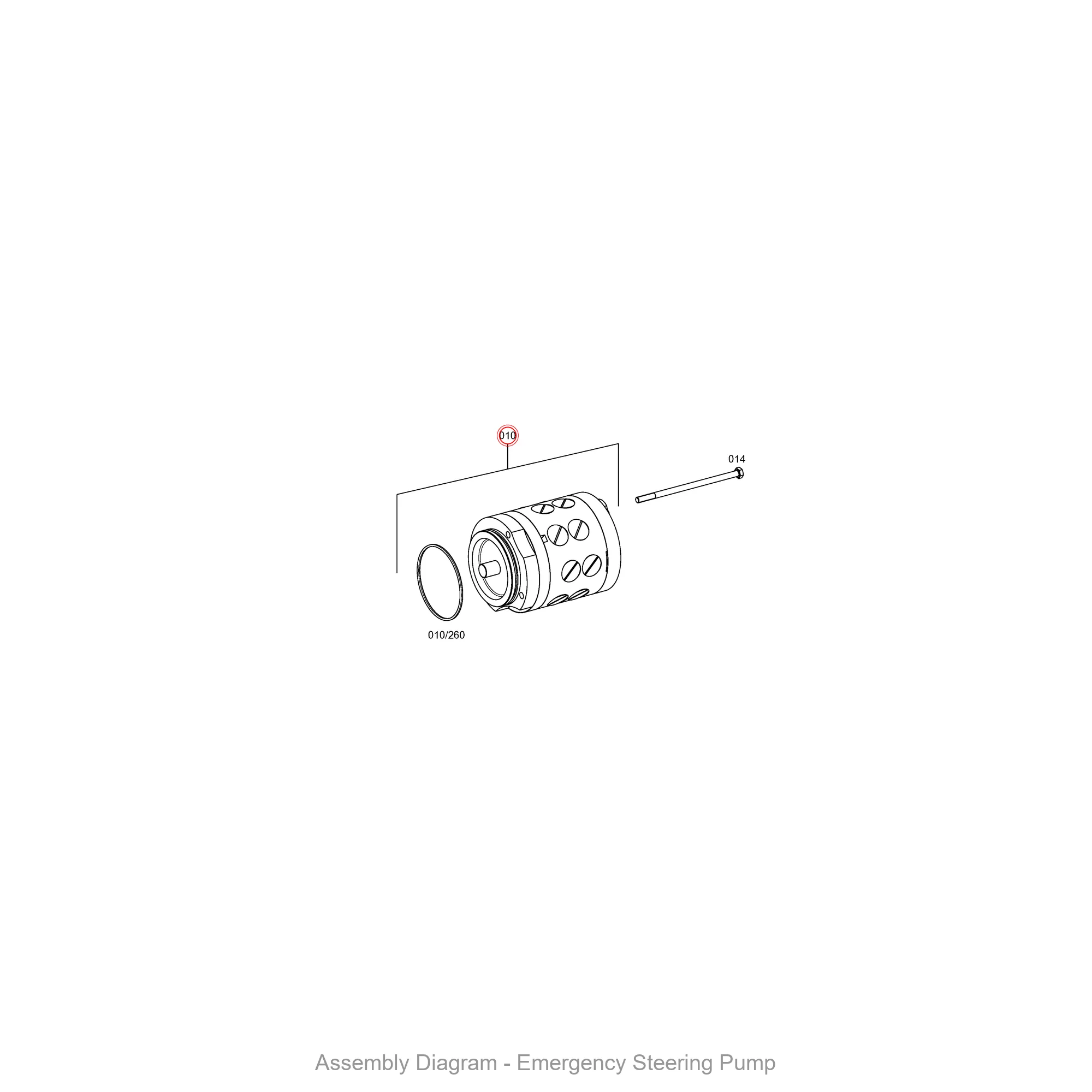 ZF 0501.223.163 PISTON PUMP - Transmission Assembly Exploded View Diagram