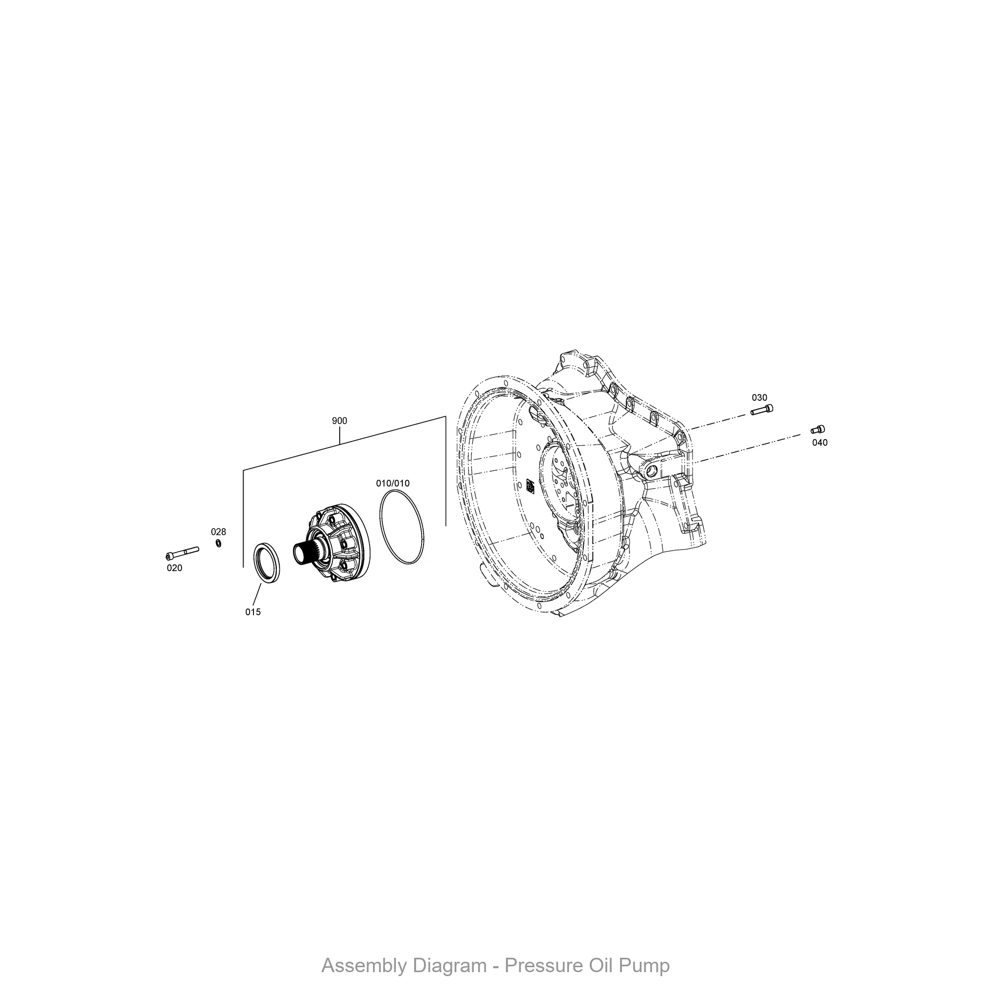 ZF 0501.226.391 PUMP - Transmission Assembly Exploded View Diagram