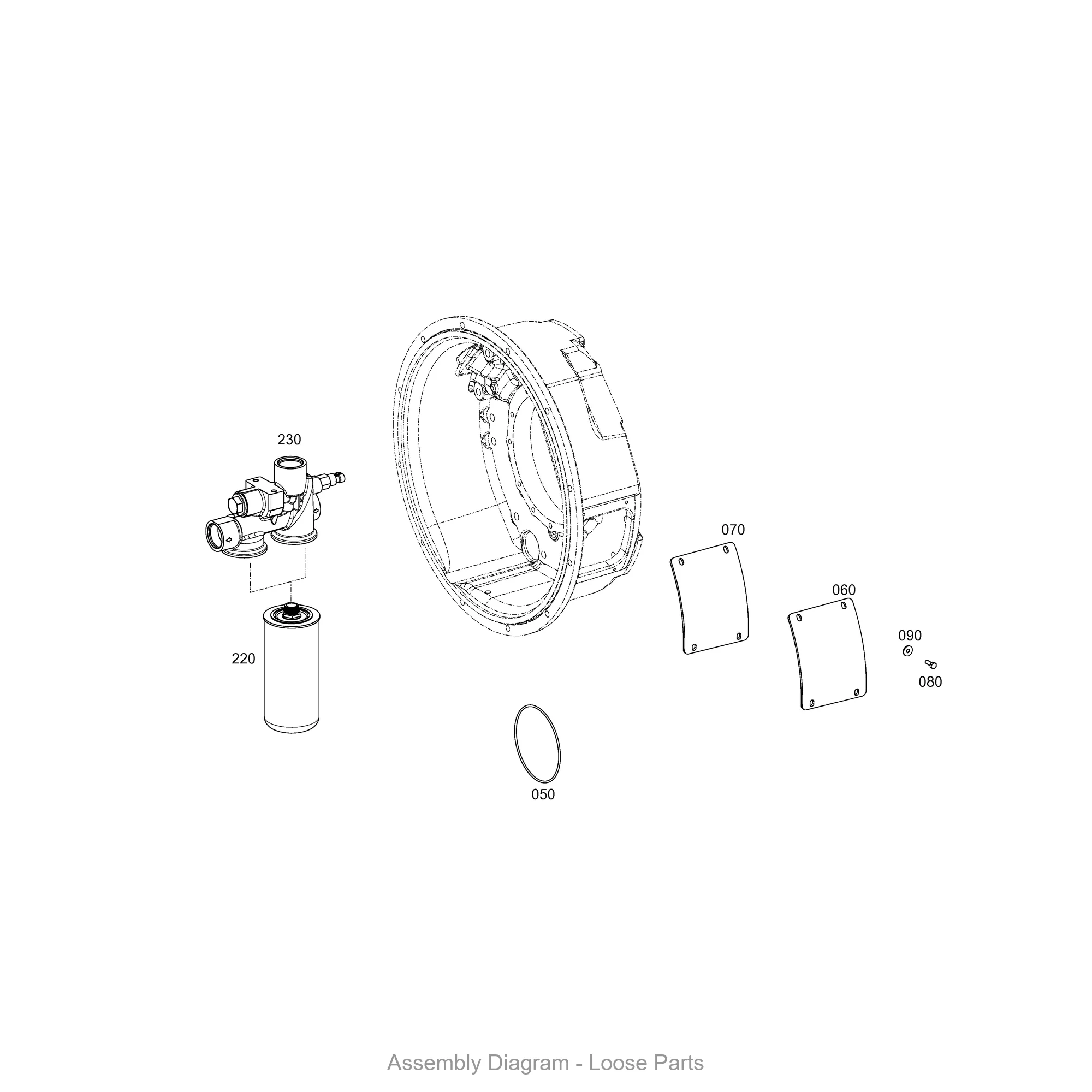 ZF 0501.313.456 FILTER HEAD - Transmission Assembly Exploded View Diagram