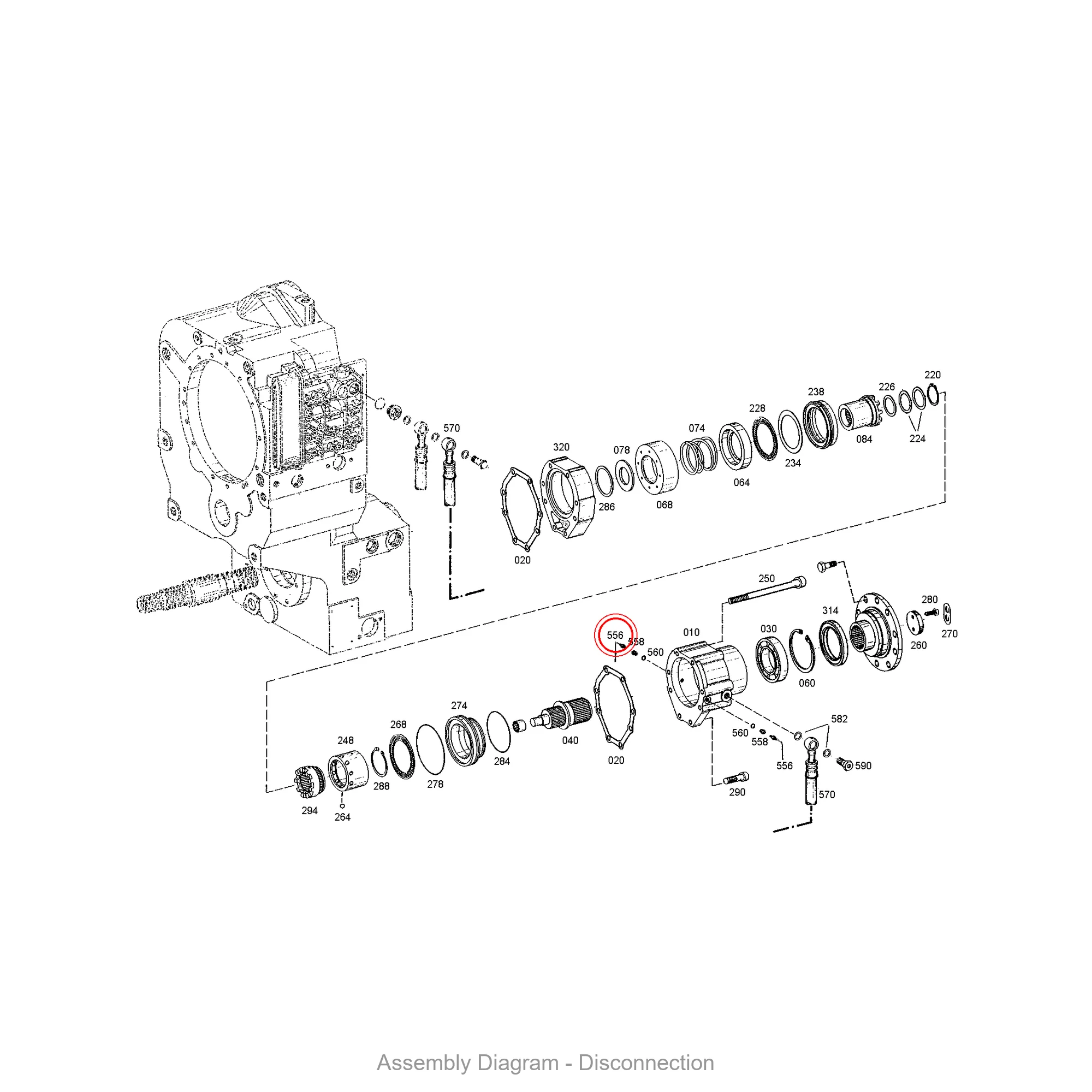 ZF 0501.314.265 SWITCH - Transmission Assembly Exploded View Diagram