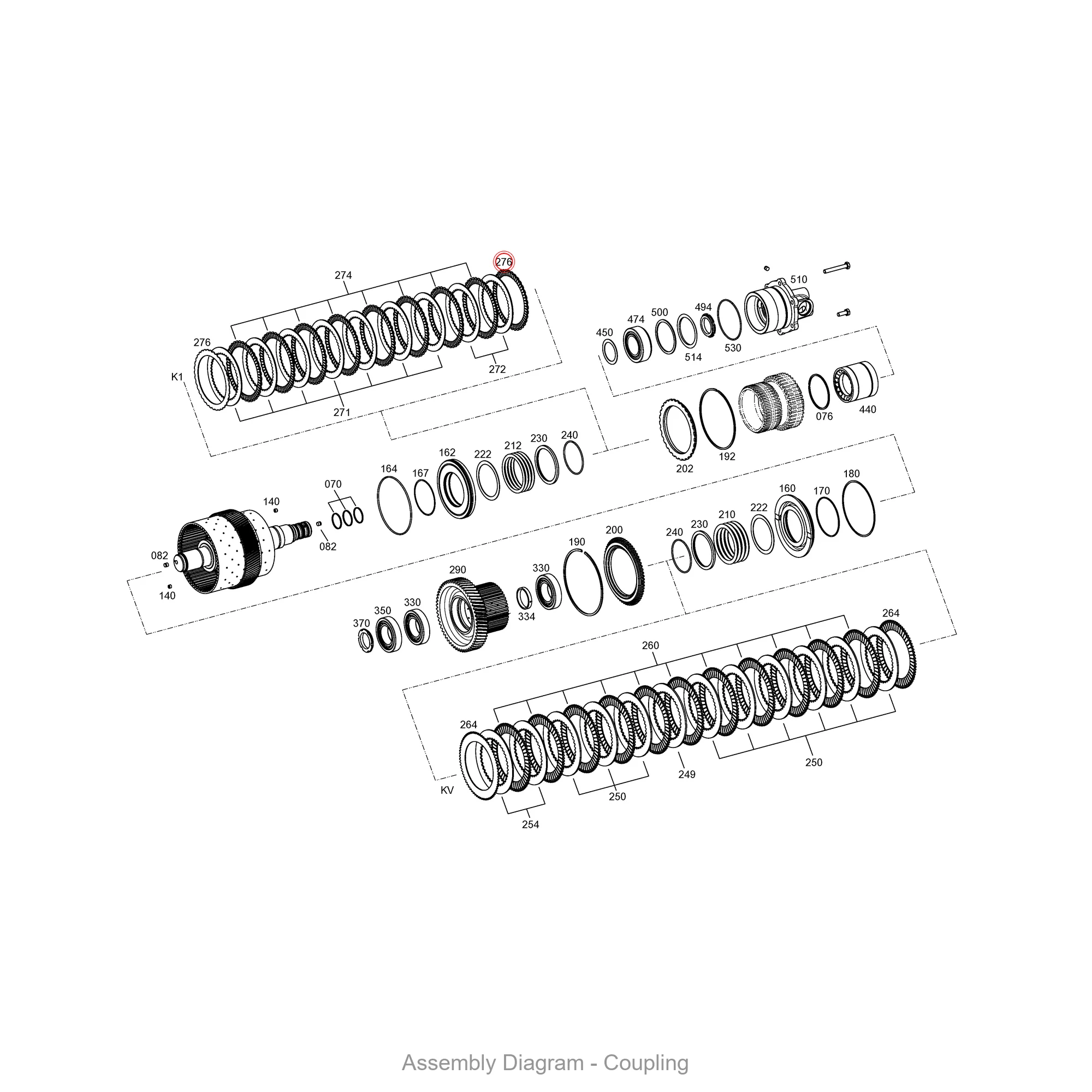 ZF 0501.316.028 OUTER CLUTCH DISK - Transmission Assembly Exploded View Diagram