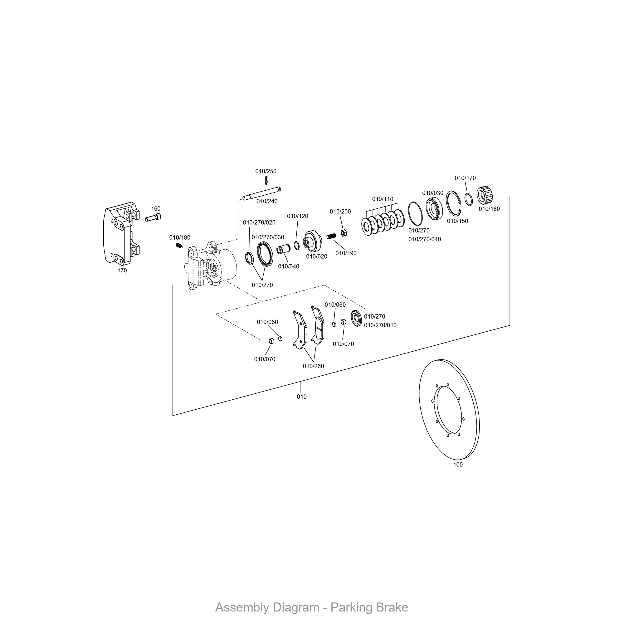 ZF 0501.316.789 BRAKE CARRIER - Transmission Assembly Exploded View Diagram