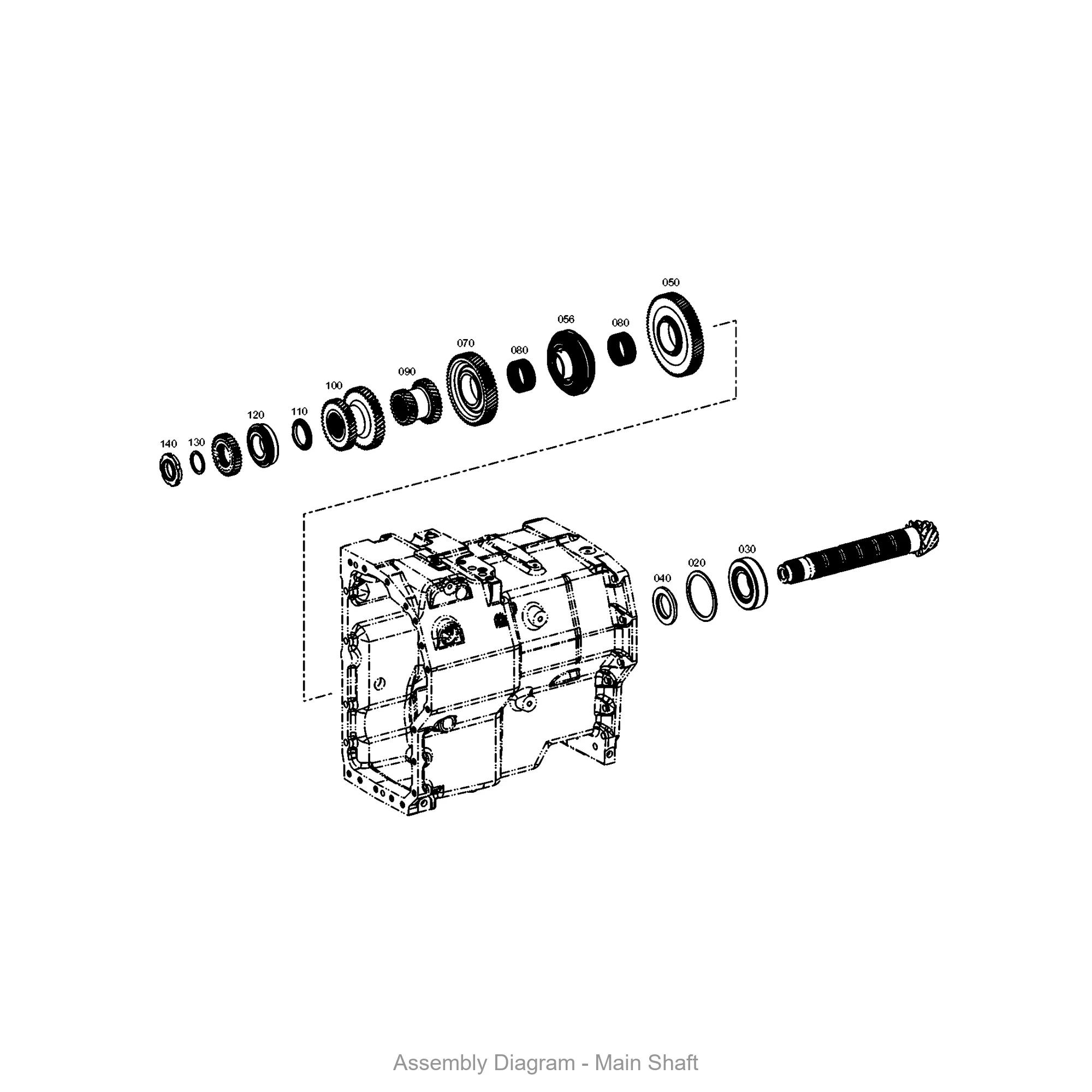 ZF 0501.321.223 BALL - Transmission Assembly Exploded View Diagram