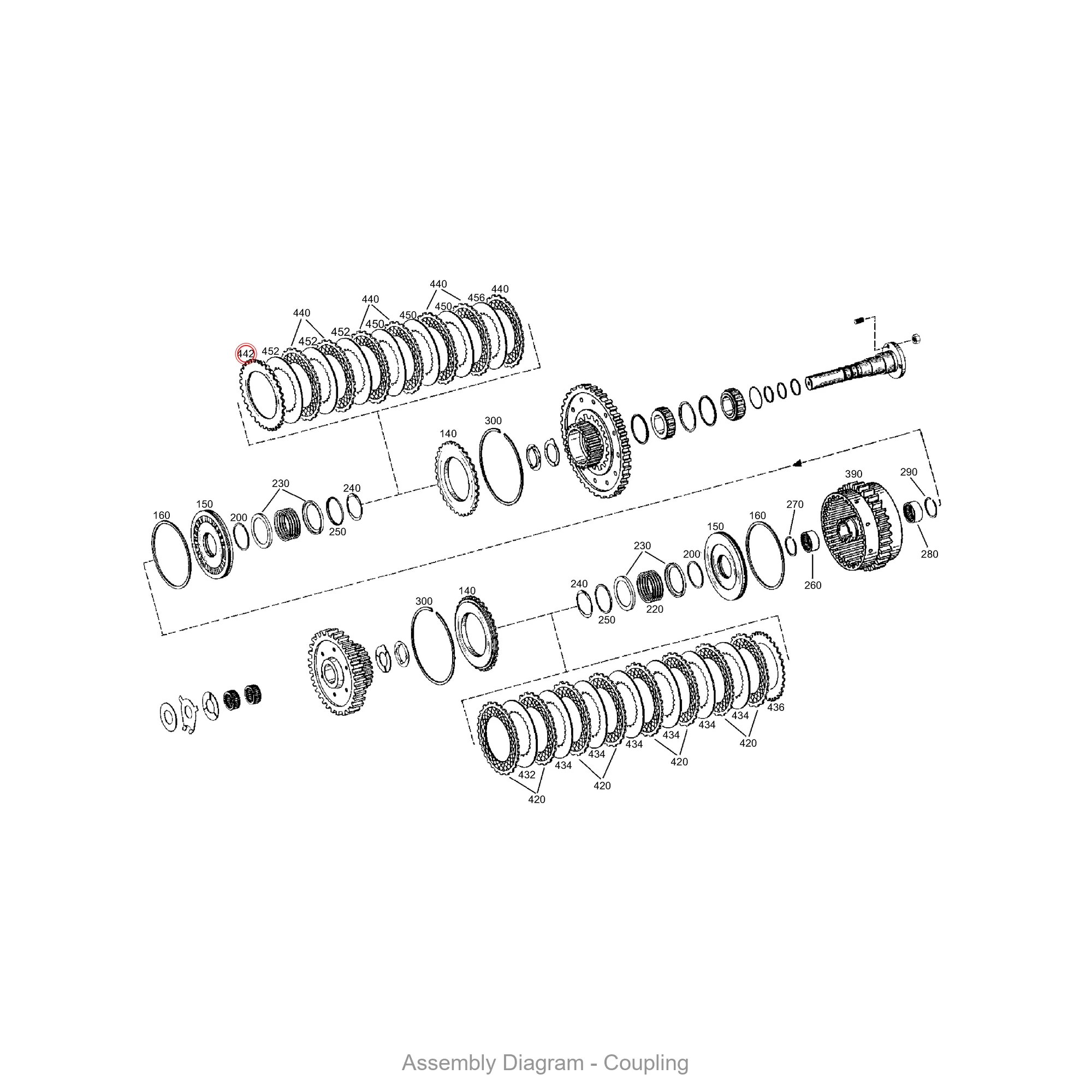 ZF 0501.338.120 OUTER CLUTCH DISK - Transmission Assembly Exploded View Diagram