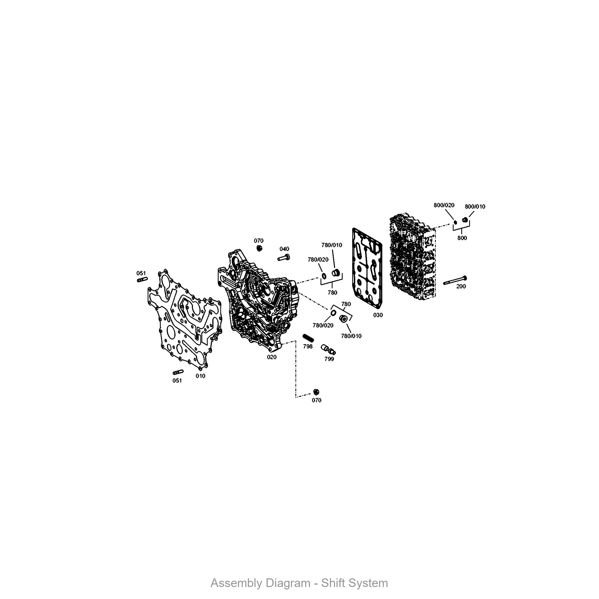 ZF 0501.338.332 FILTER HEAD - Transmission Assembly Exploded View Diagram