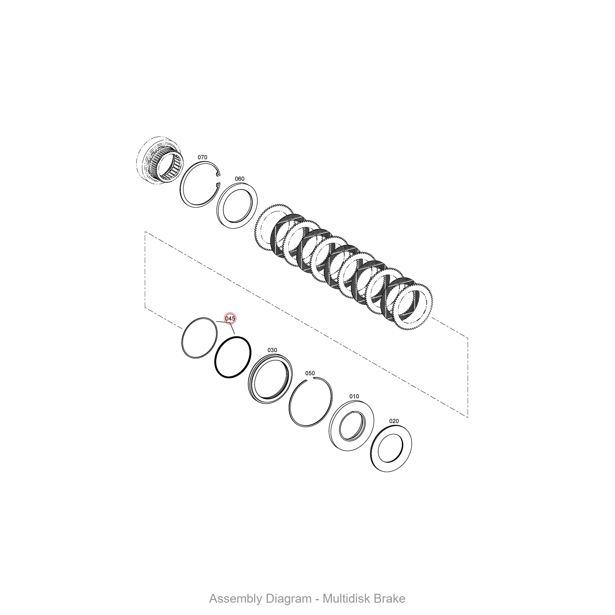 ZF 0501.342.340 SUPPORT RING - Transmission Assembly Exploded View Diagram