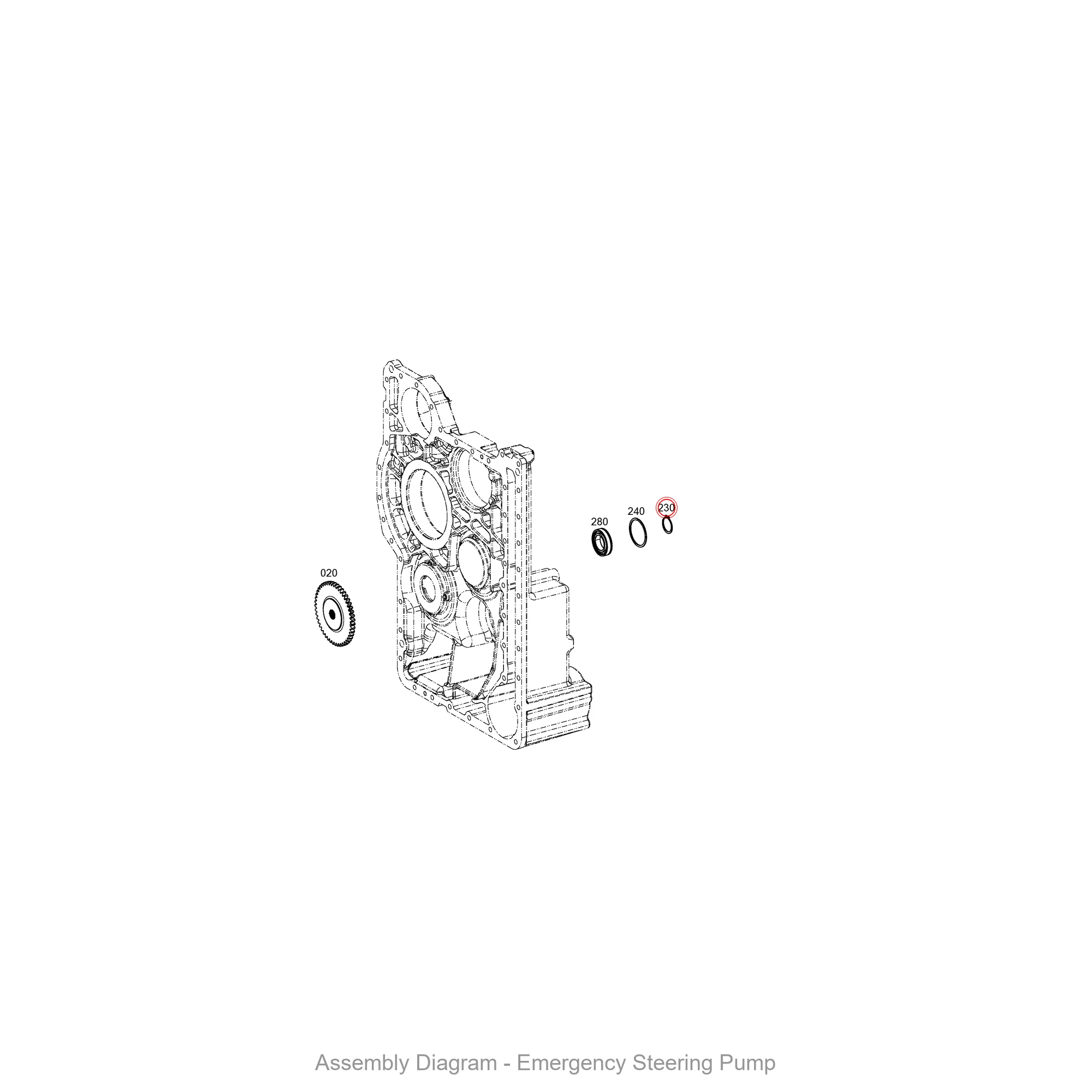 ZF 0630.501.028 RETAINING RING - Transmission Assembly Exploded View Diagram