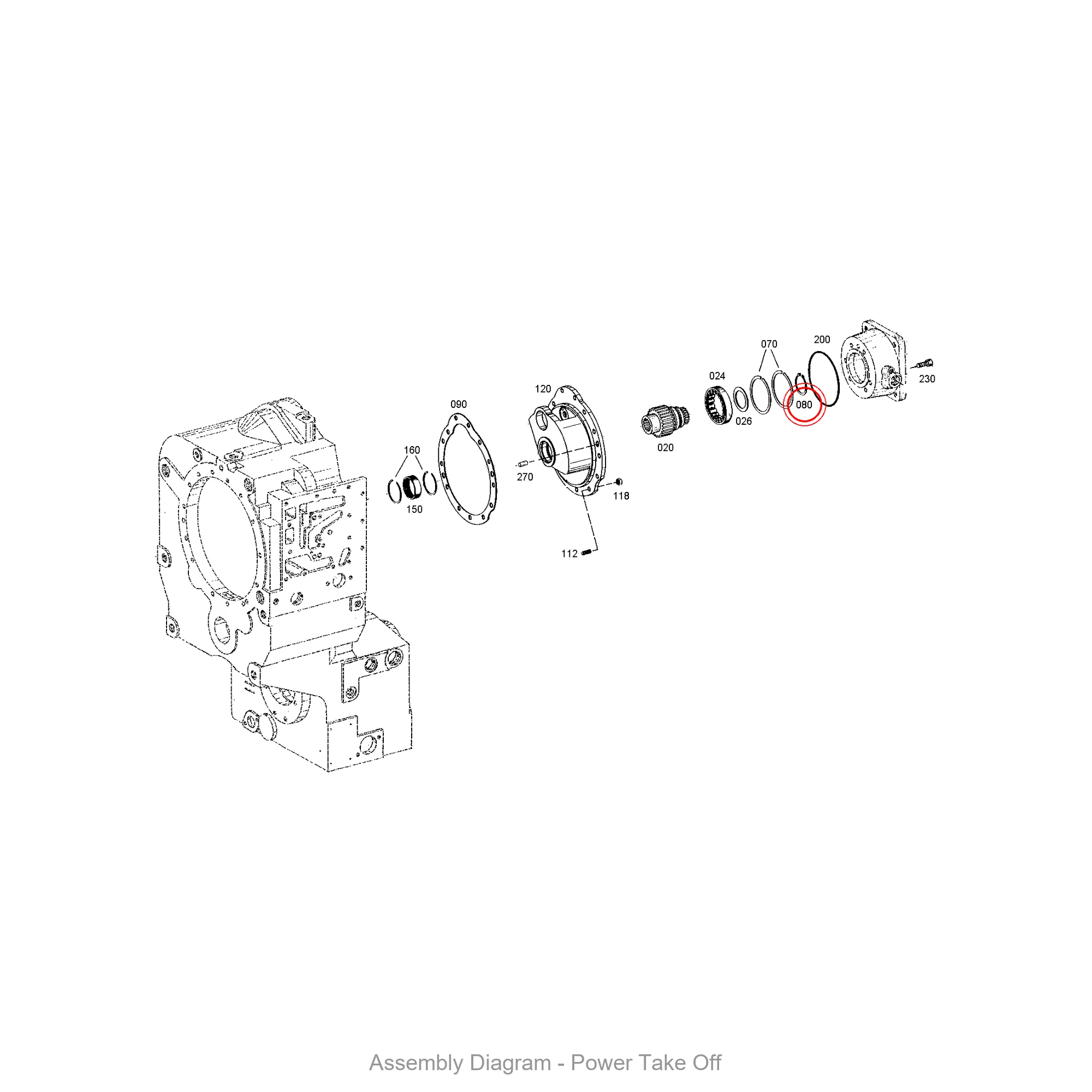 ZF 0630.501.035 RETAINING RING - Transmission Assembly Exploded View Diagram