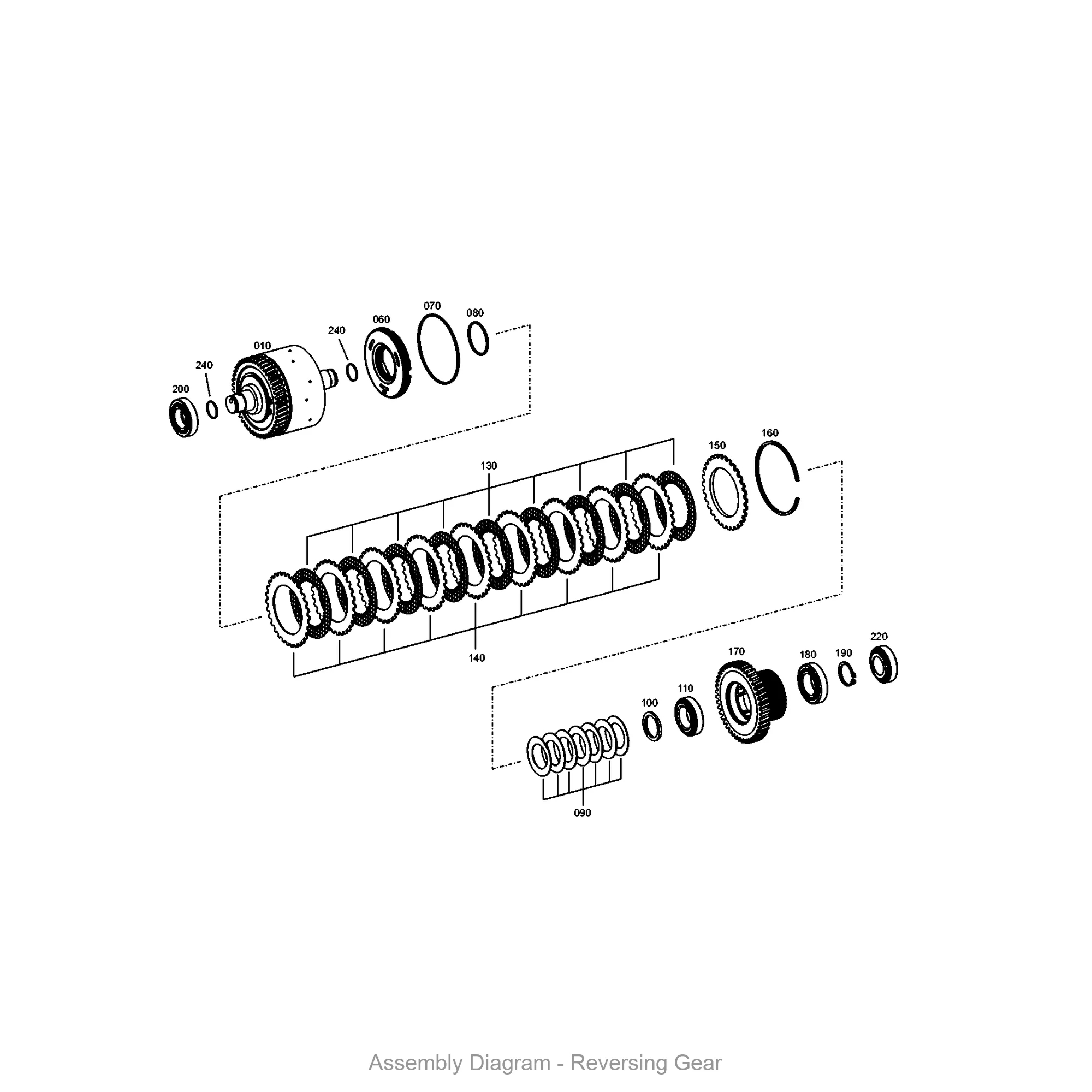 ZF 0630.501.178 RETAINING RING - Transmission Assembly Exploded View Diagram