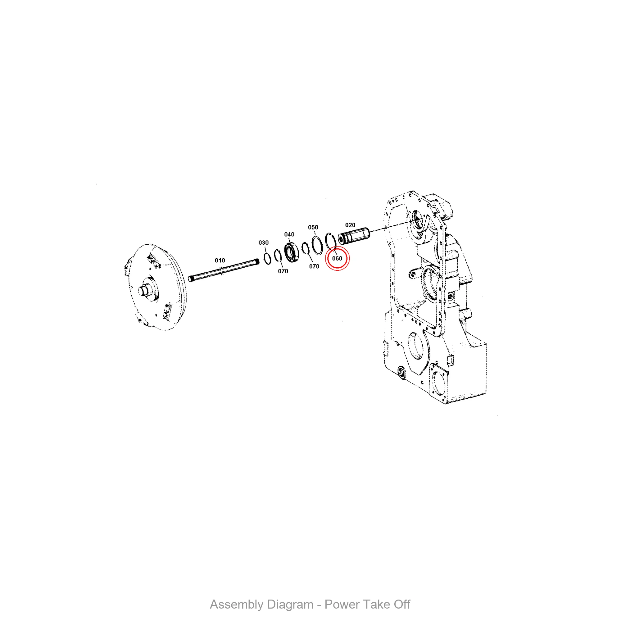 ZF 0630.502.034 RETAINING RING - Transmission Assembly Exploded View Diagram