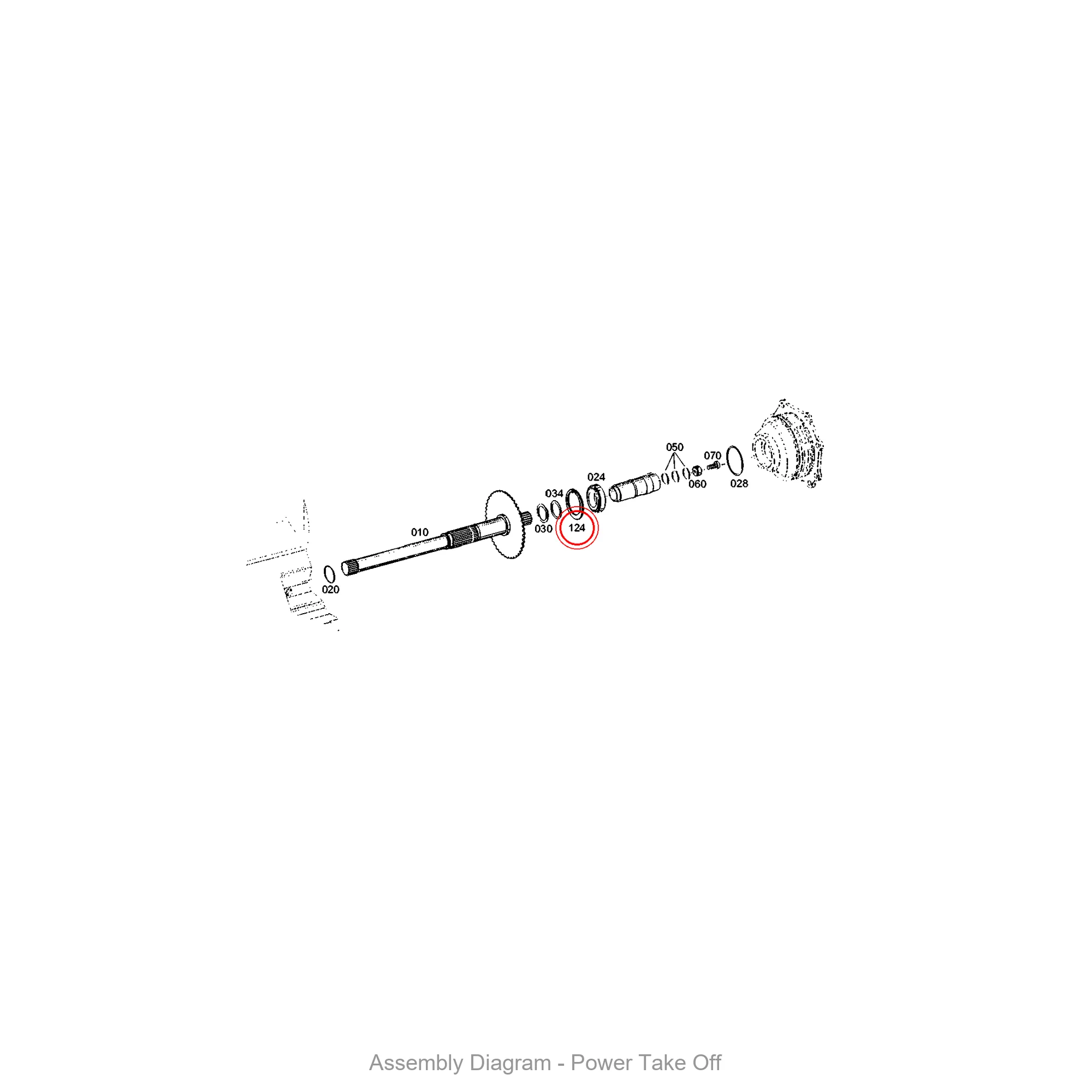 ZF 0630.502.039 RETAINING RING - Transmission Assembly Exploded View Diagram