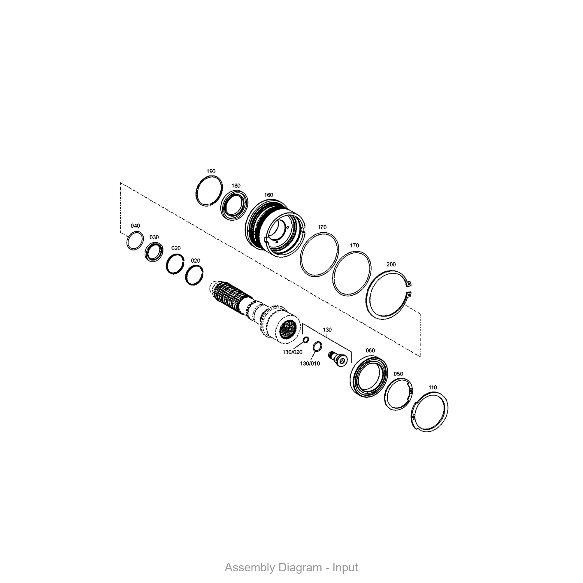 ZF 0630.513.006 SNAP RING - Transmission Assembly Exploded View Diagram