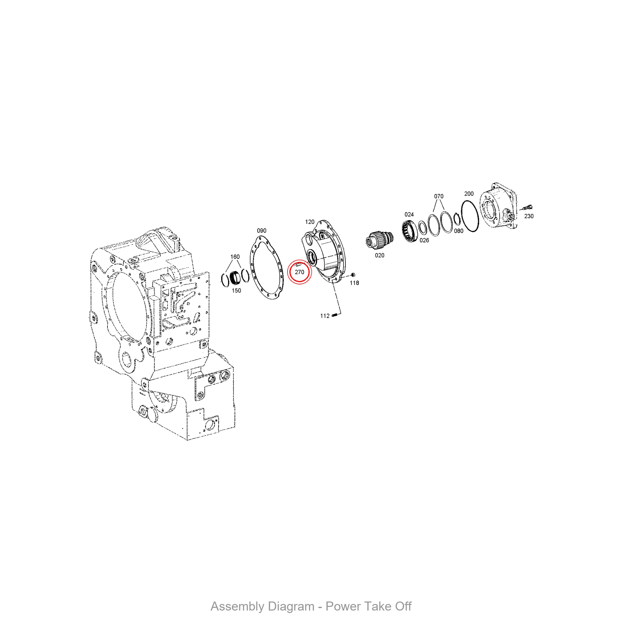 ZF 0631.306.072 CYLINDRICAL PIN - Transmission Assembly Exploded View Diagram