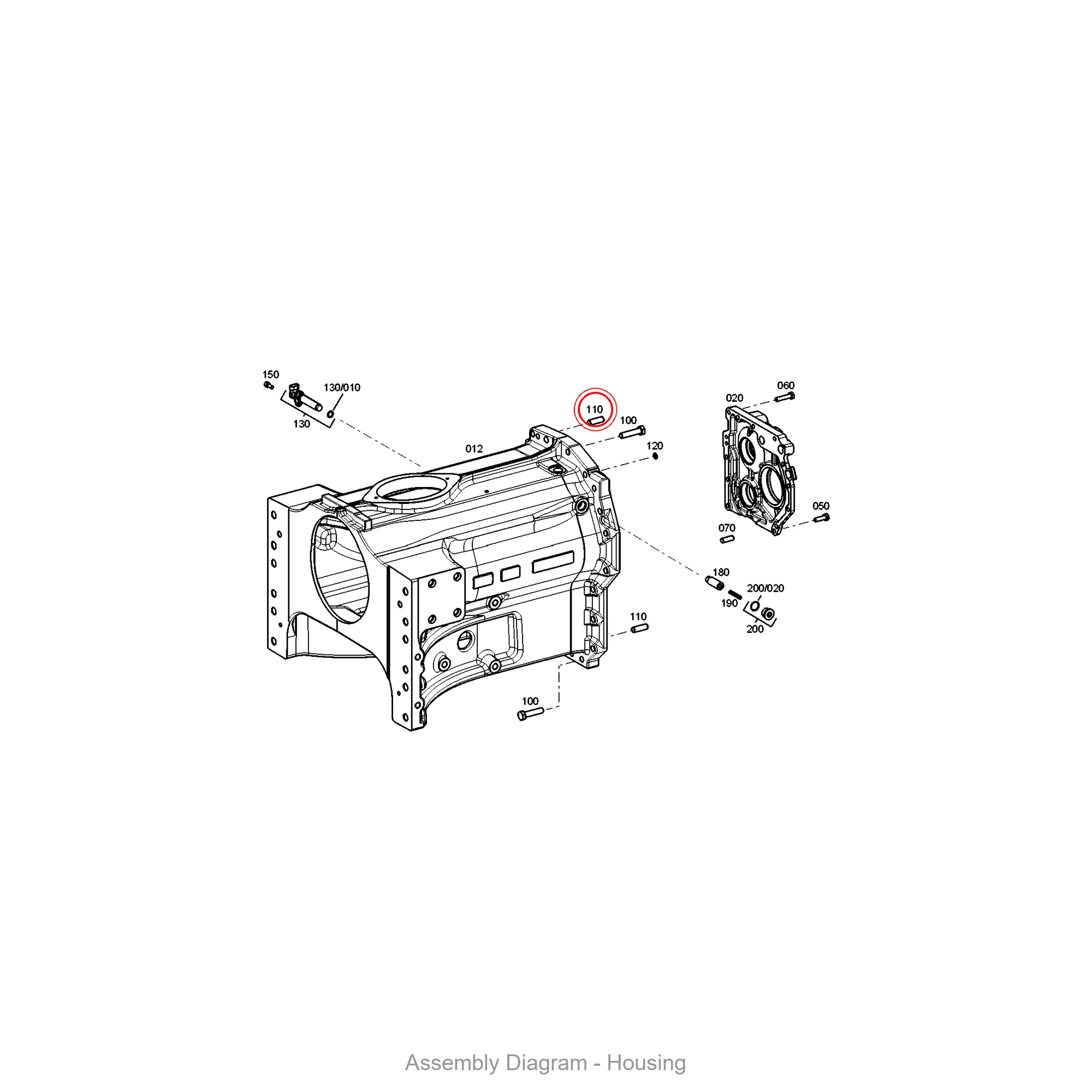 ZF 0631.306.805 CYLINDRICAL PIN - Transmission Assembly Exploded View Diagram