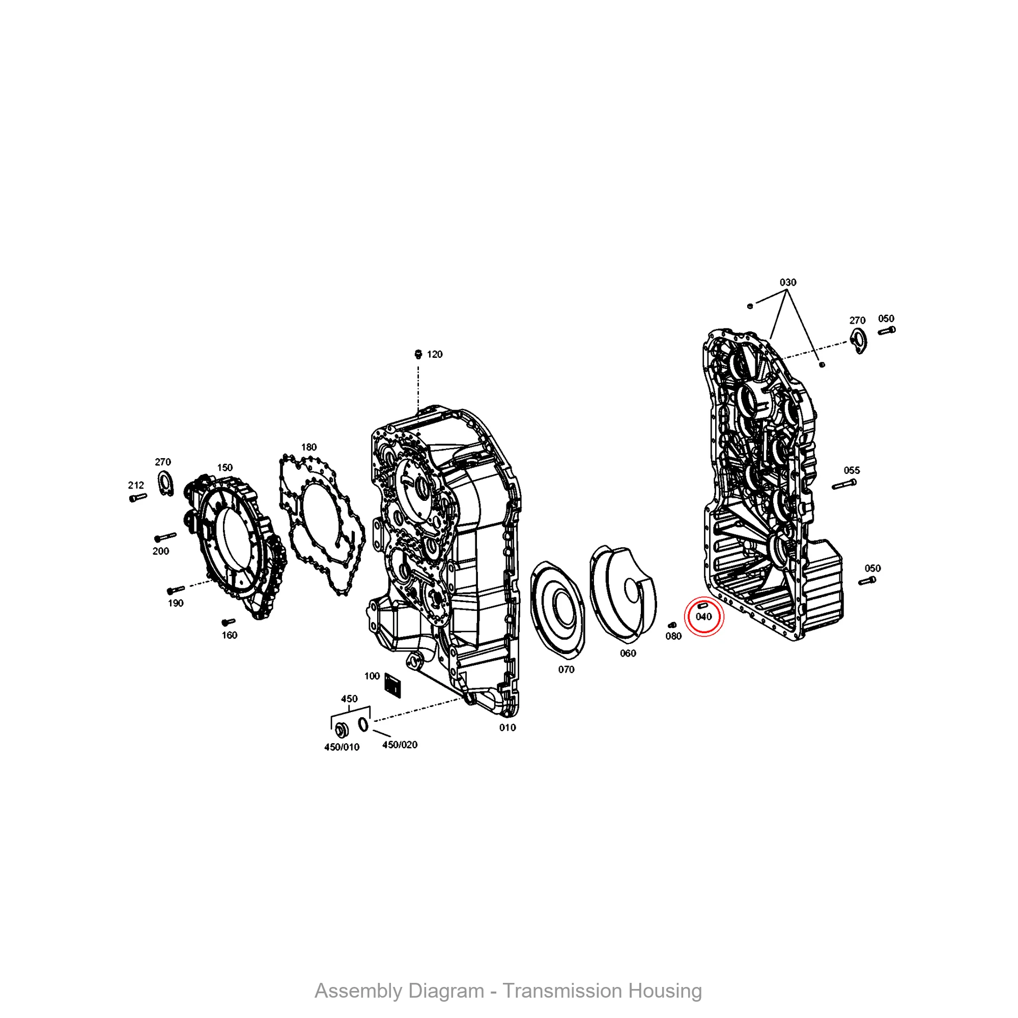 ZF 0631.306.816 CYLINDRICAL PIN - Transmission Assembly Exploded View Diagram