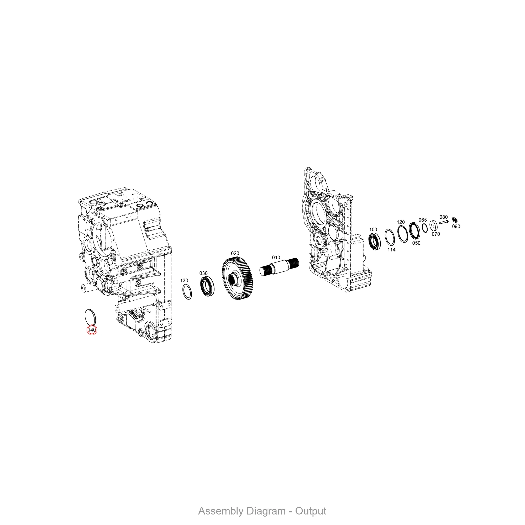 ZF 0634.100.814 PROTECTION CAP - Transmission Assembly Exploded View Diagram