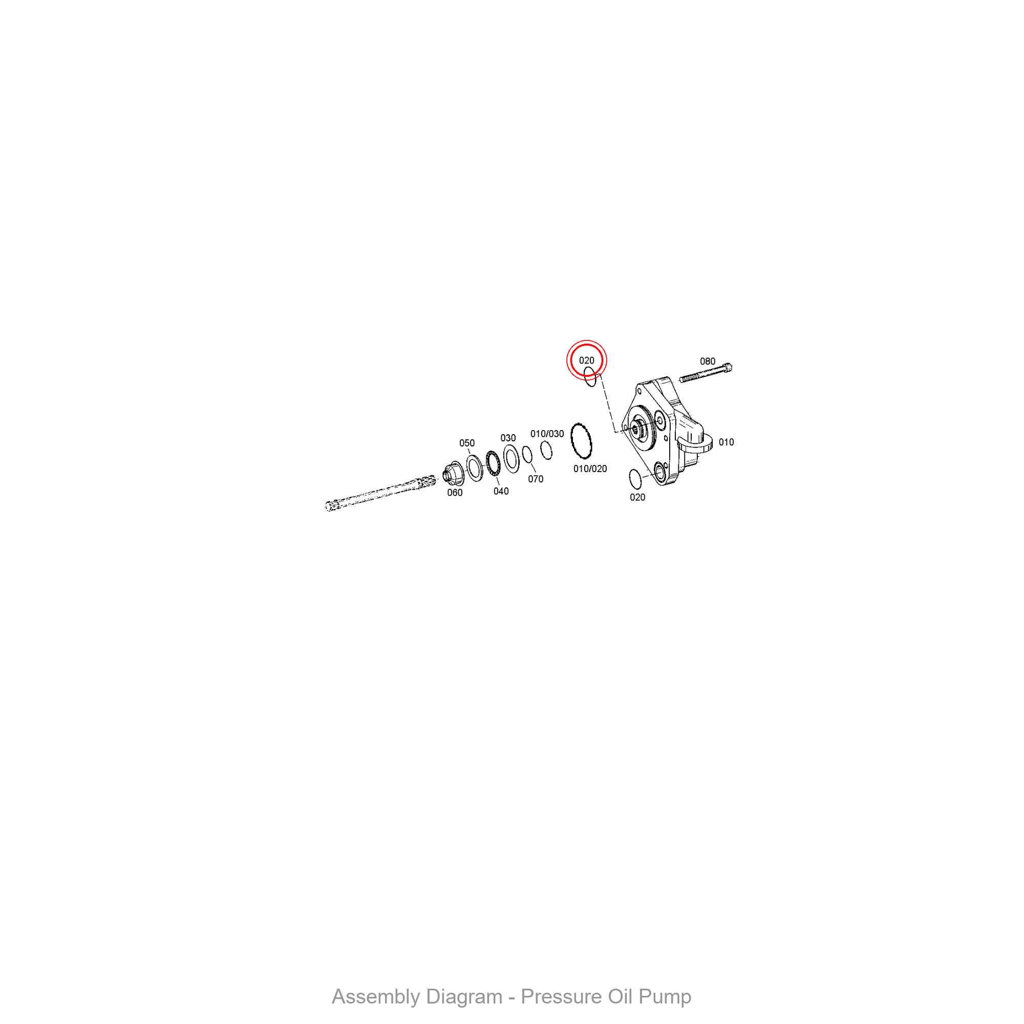 ZF 0634.303.692 O-RING - Transmission Assembly Exploded View Diagram