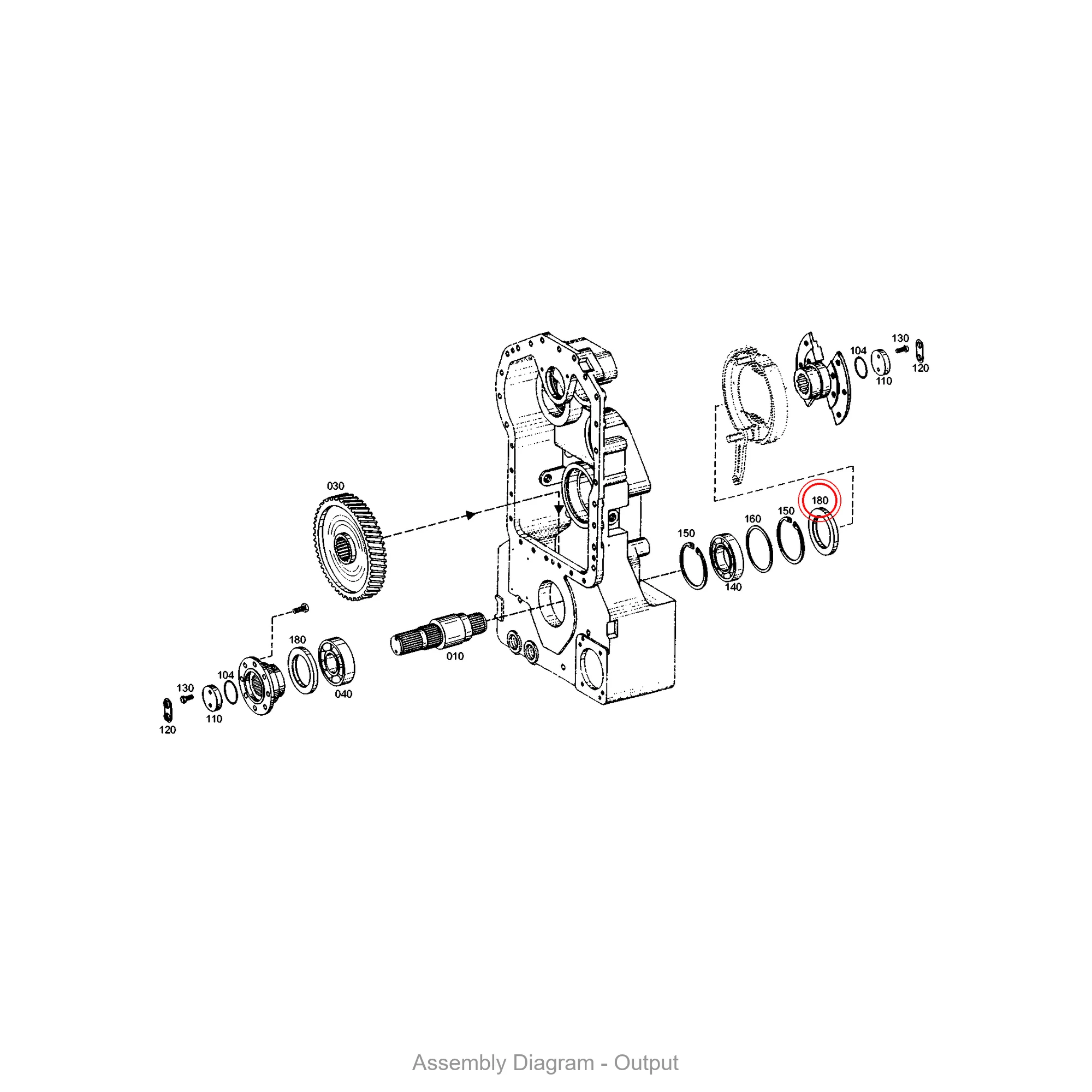 ZF 0634.309.040 SHAFT SEAL - Transmission Assembly Exploded View Diagram