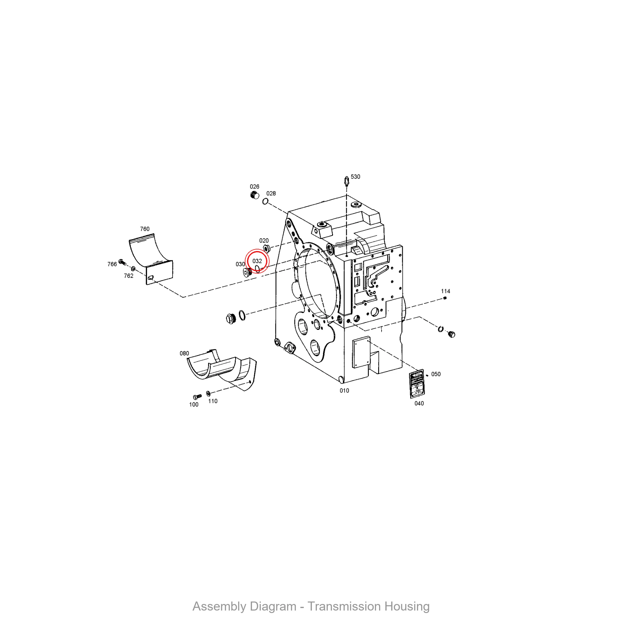 ZF 0634.801.098 SEALING RING - Transmission Assembly Exploded View Diagram