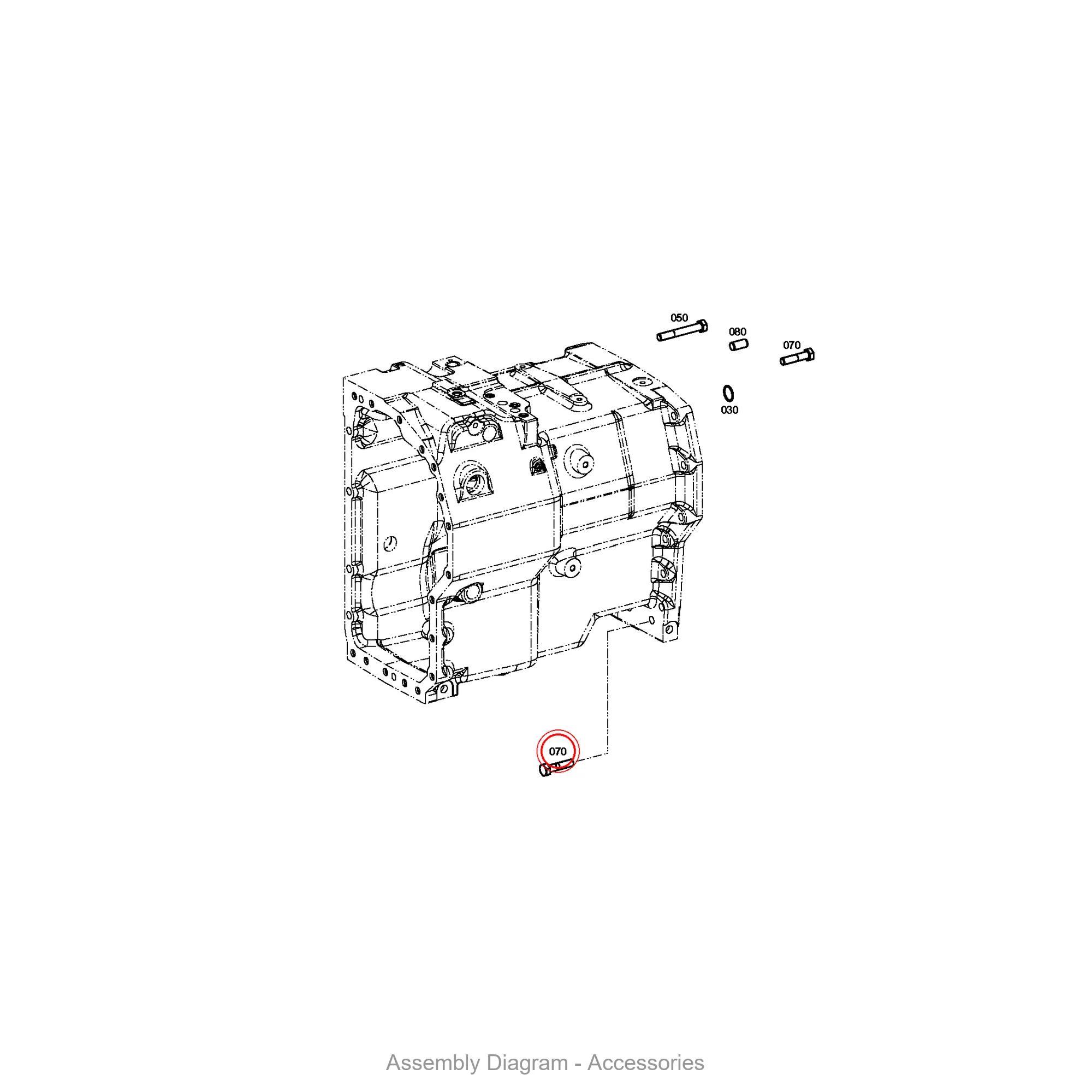 ZF 0636.103.466 HEXAGON SCREW - Transmission Assembly Exploded View Diagram