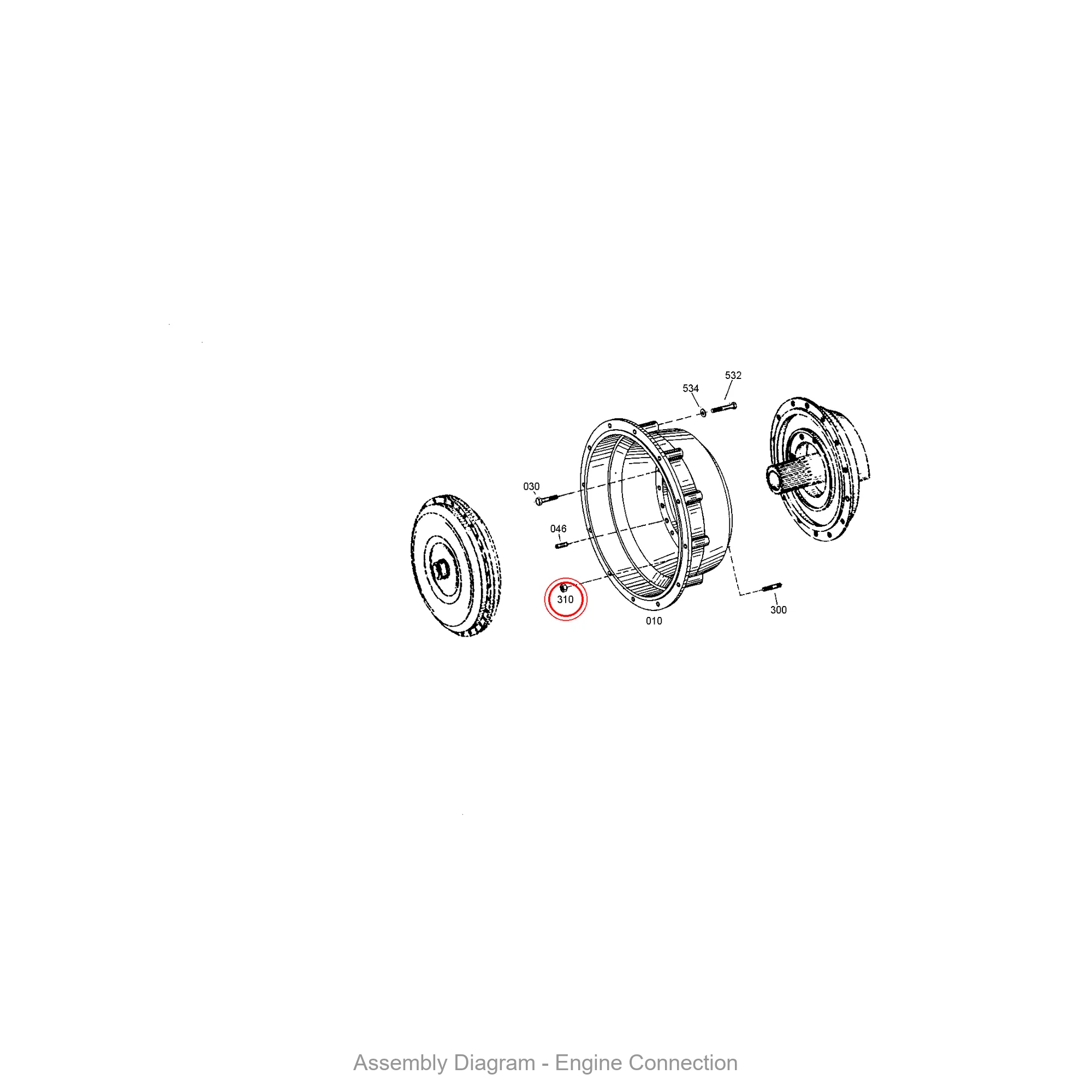 ZF 0637.006.102 HEXAGON NUT - Transmission Assembly Exploded View Diagram