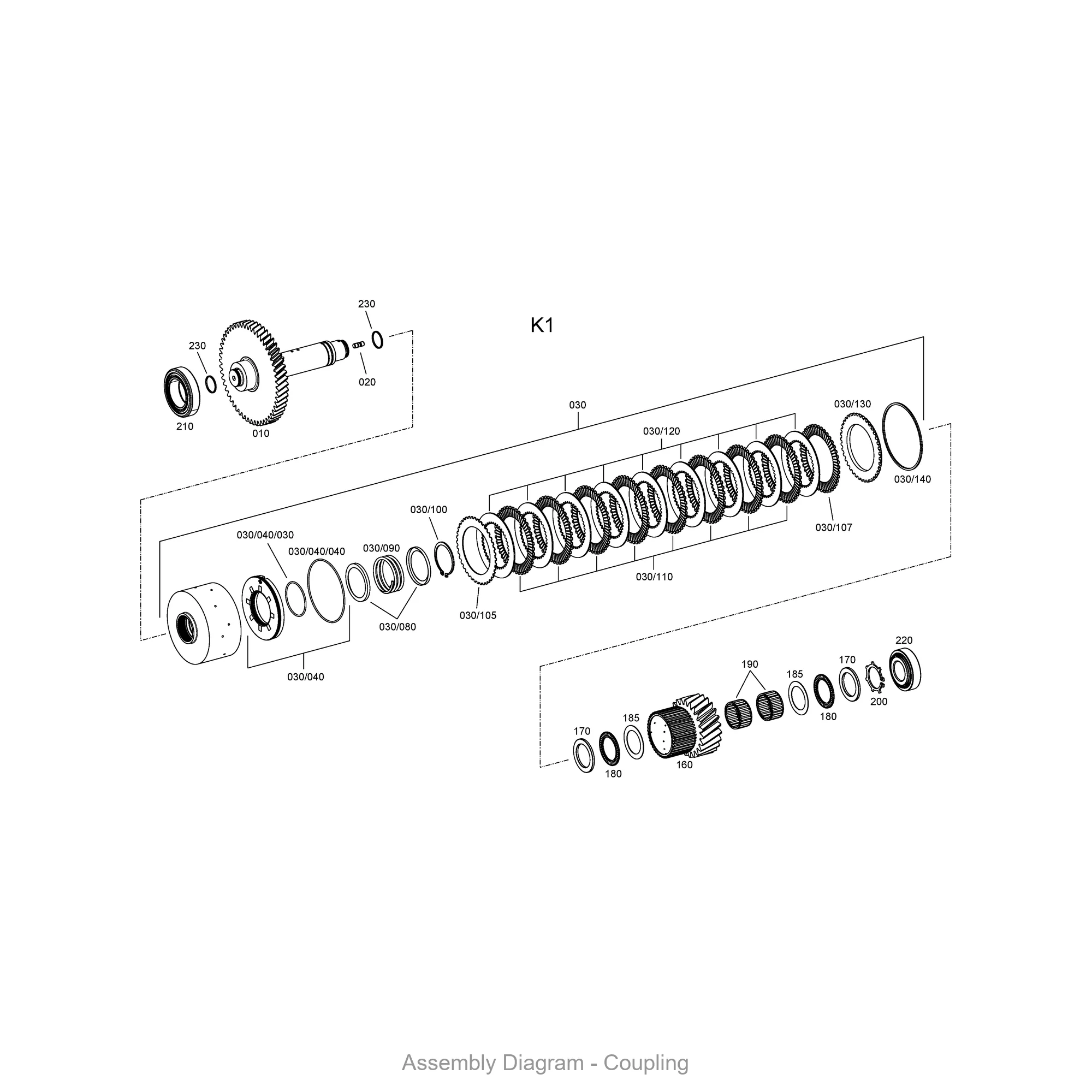 ZF 0730.308.097 SNAP RING for WG190/WG210 | OEM Genuine Part - Genuine ZF Part