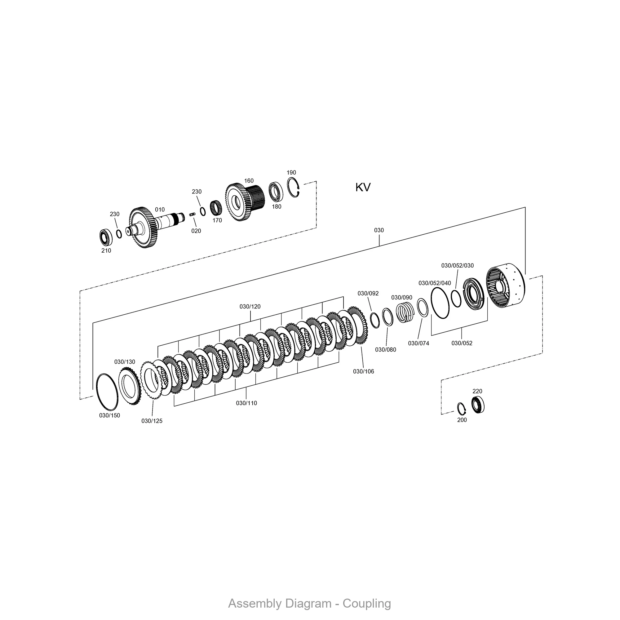 ZF 0730.308.112 SNAP RING for WG190/WG210 | OEM Genuine Part - Genuine ZF Part