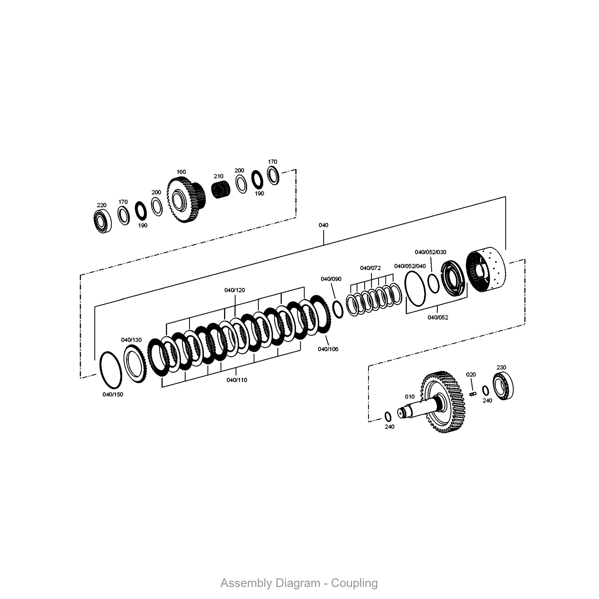 ZF 0735.300.547 TAPERED ROLLER BEARING for WG190