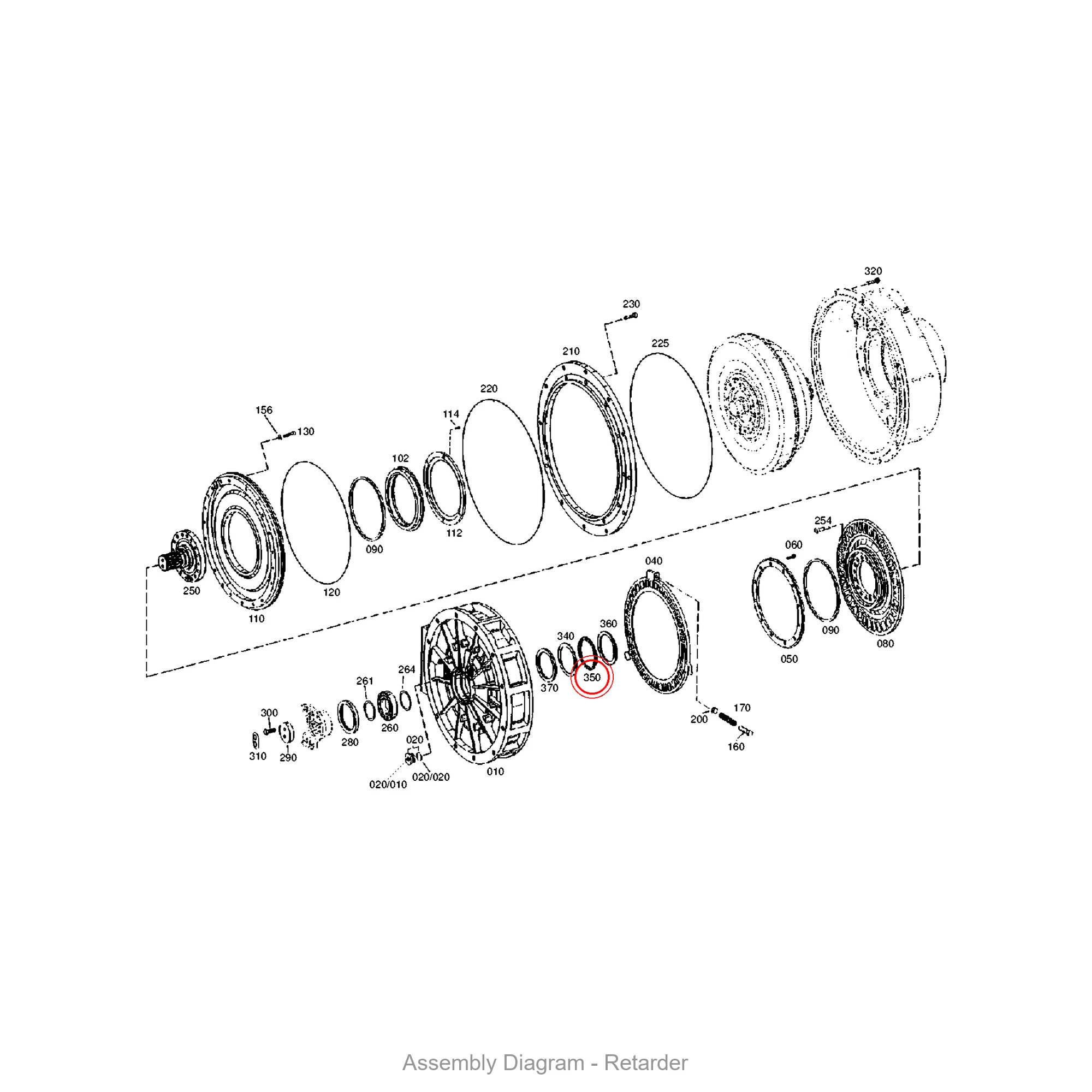 ZF 0735.321.389 AXIAL ROLLER RING - Transmission Assembly Exploded View Diagram