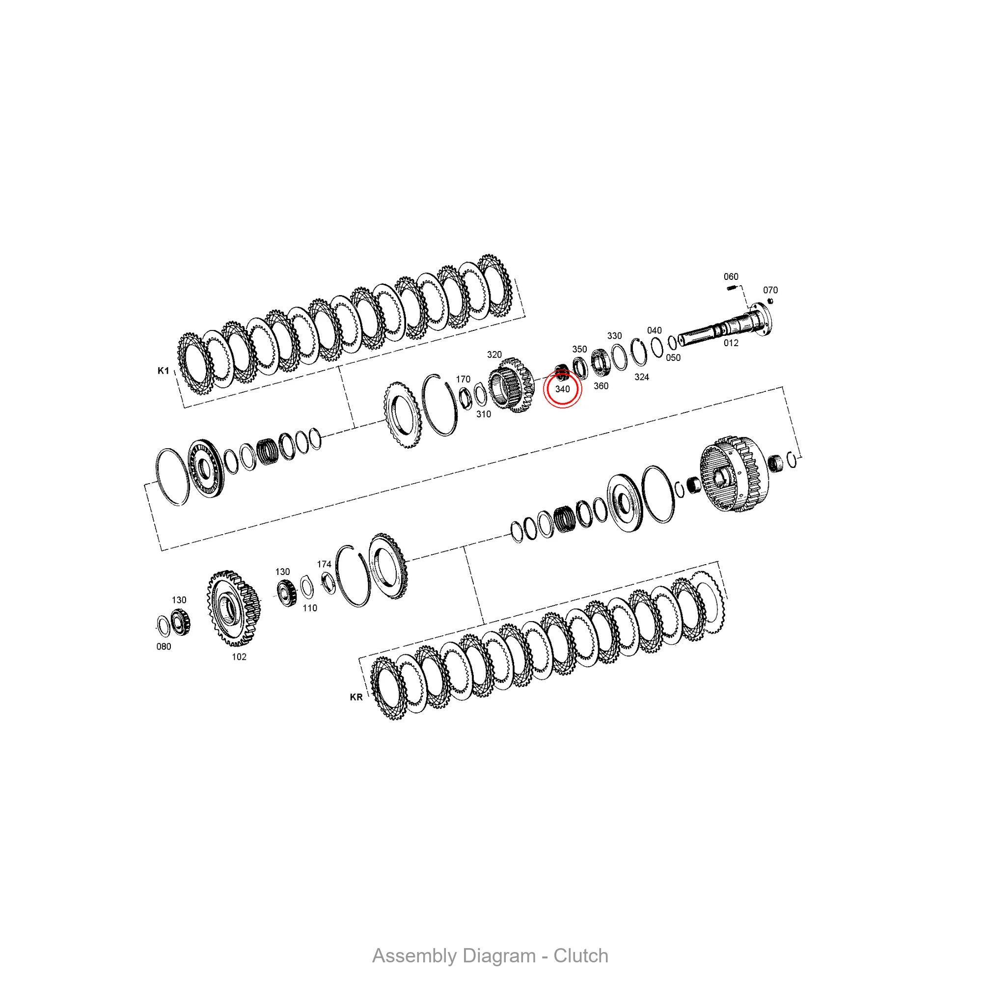 ZF 0735.358.132 ROLLER CAGE - Transmission Assembly Exploded View Diagram