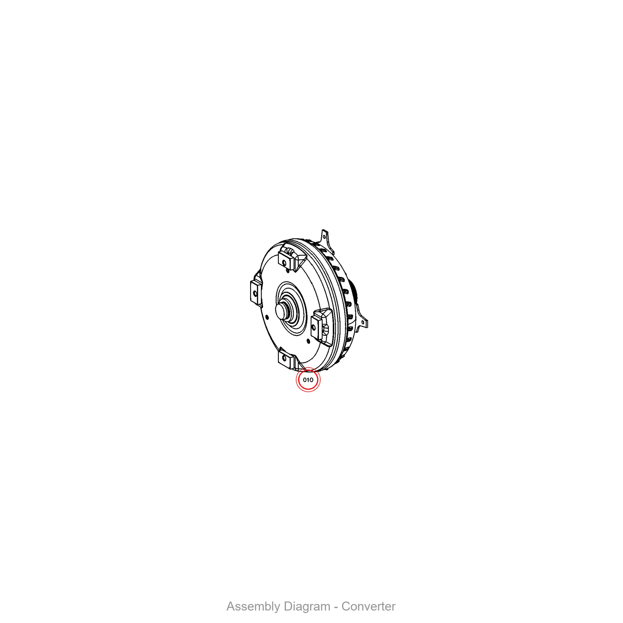 ZF 4168.030.292 CONVERTER - Transmission Assembly Exploded View Diagram