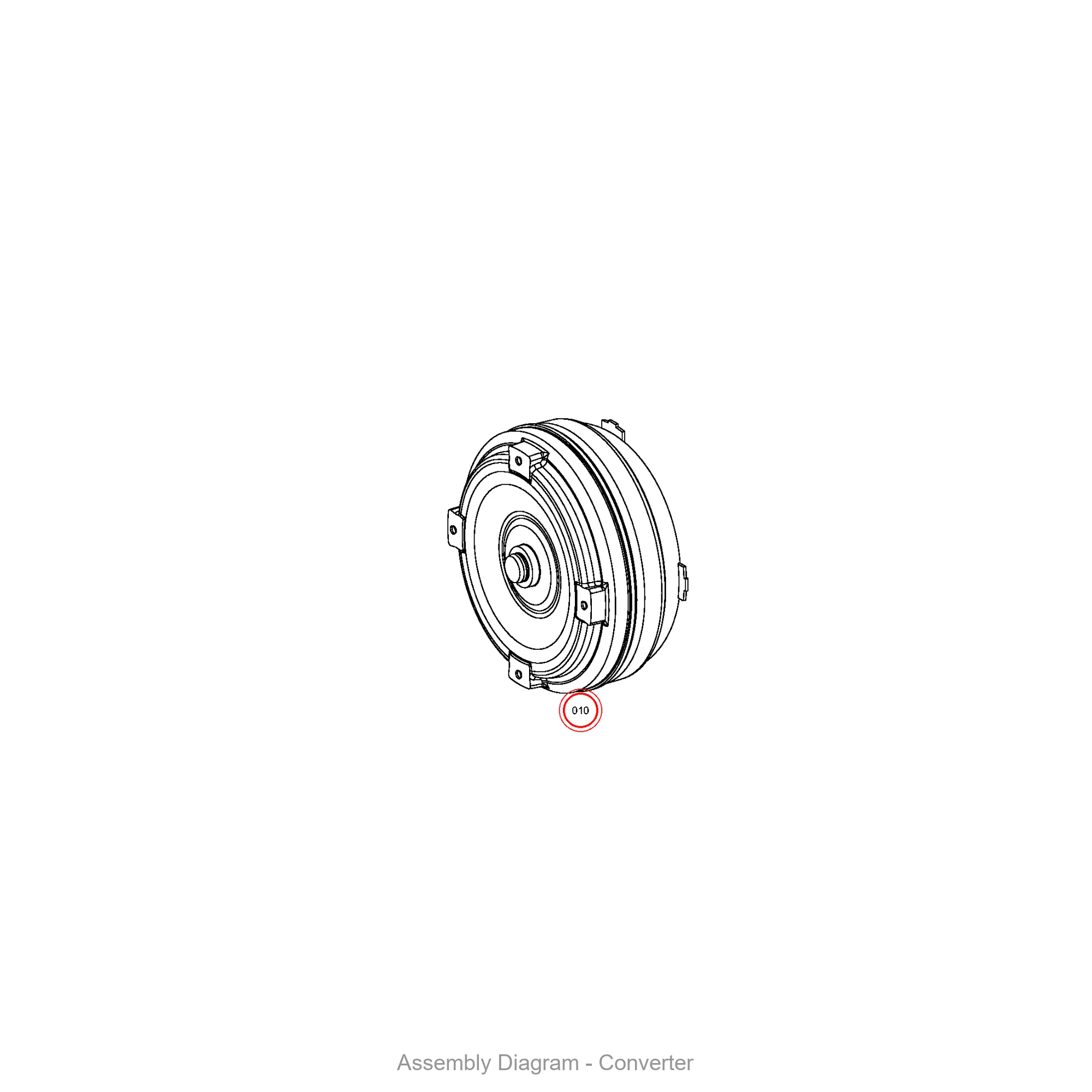 ZF 4168.034.124 CONVERTER - Transmission Assembly Exploded View Diagram