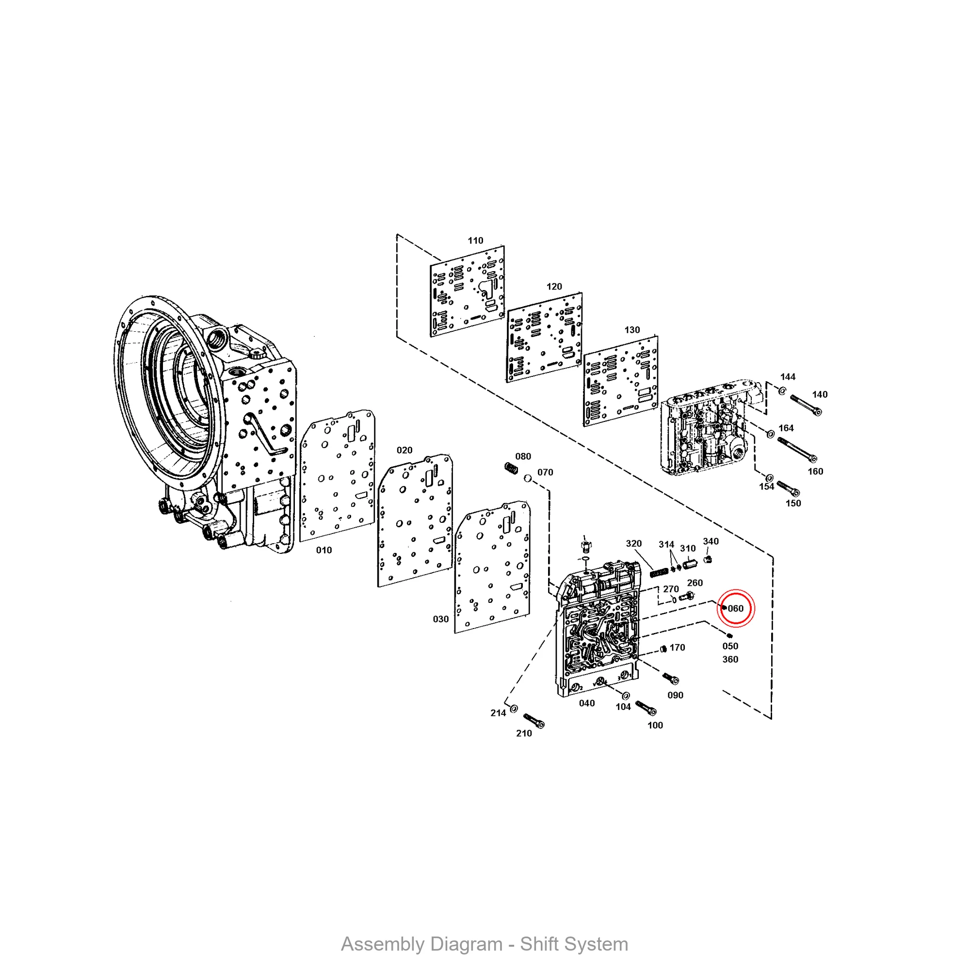 ZF 4642.306.144 ORIFICE - Transmission Assembly Exploded View Diagram