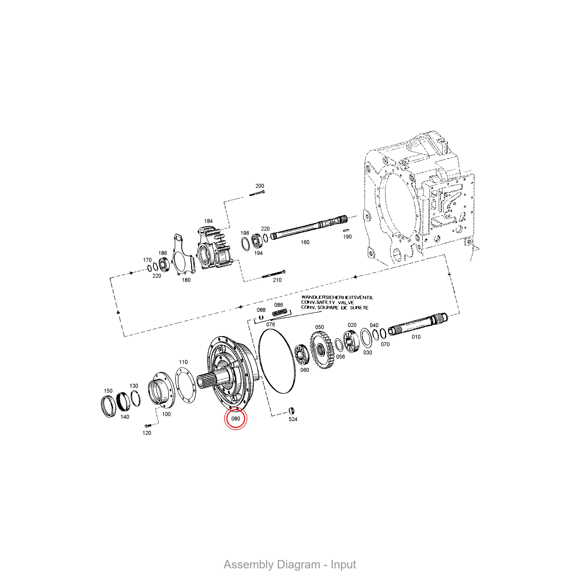 ZF 4644.301.359 OIL FEED FLANGE for WG200 | OEM Genuine Part - Genuine ZF Part