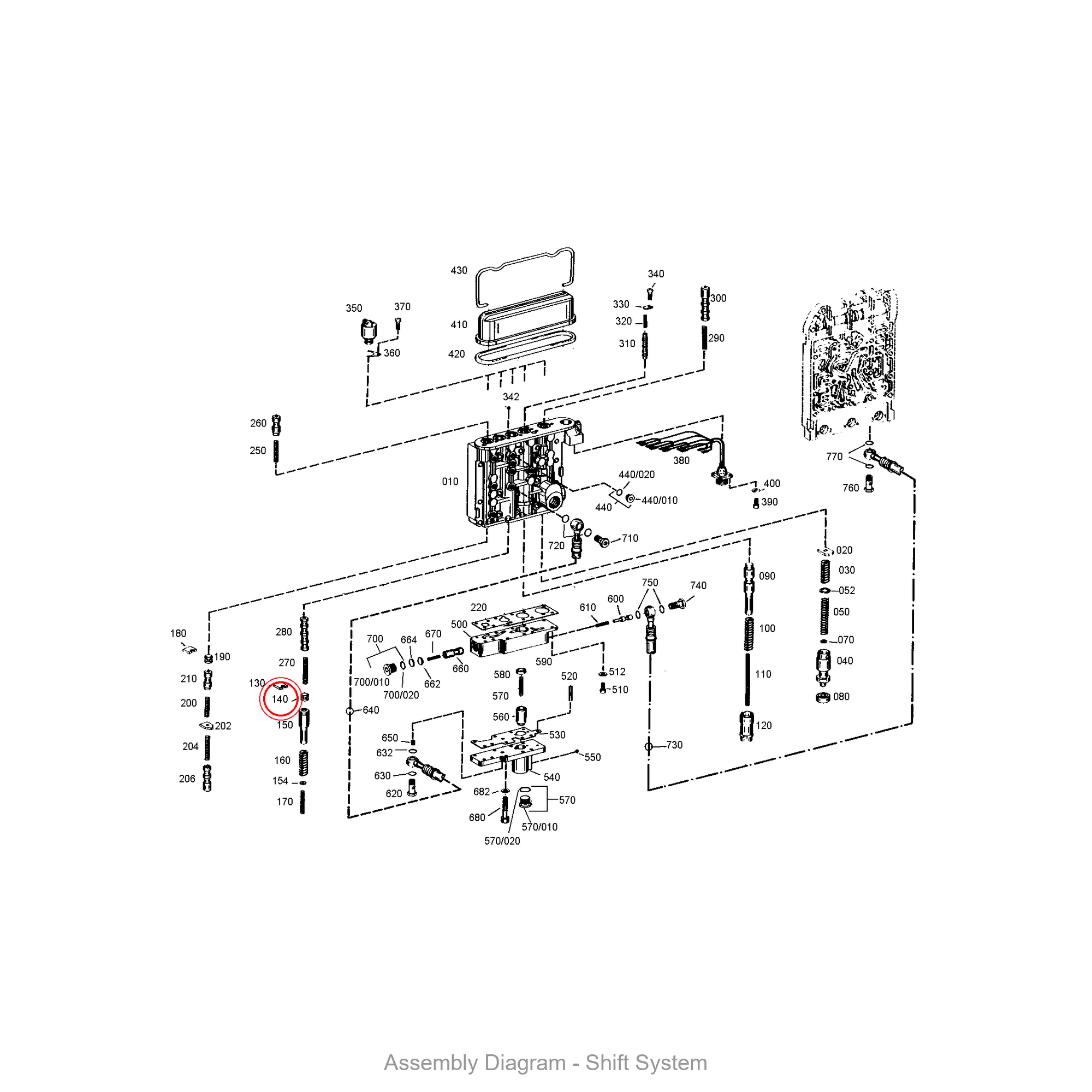 ZF 4644.306.235 STOP - Transmission Assembly Exploded View Diagram