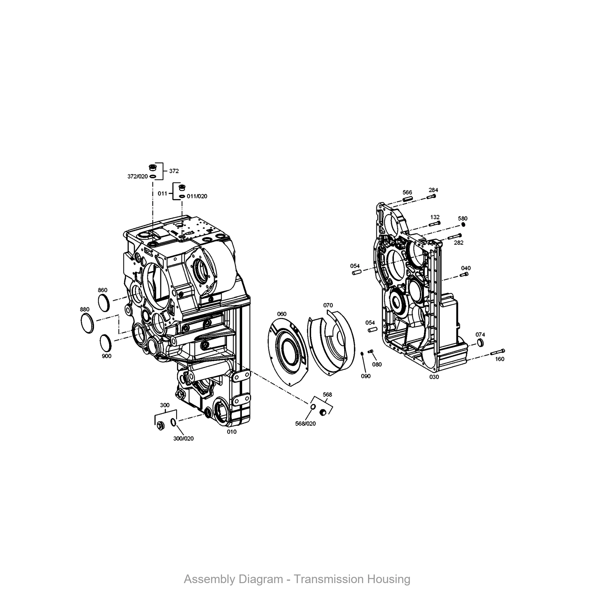 ZF 4646.101.190 TRANSMISSION HOUSING 鈥?WG 250/WG 260/WG 310 Series | OEM Sub-Assembly