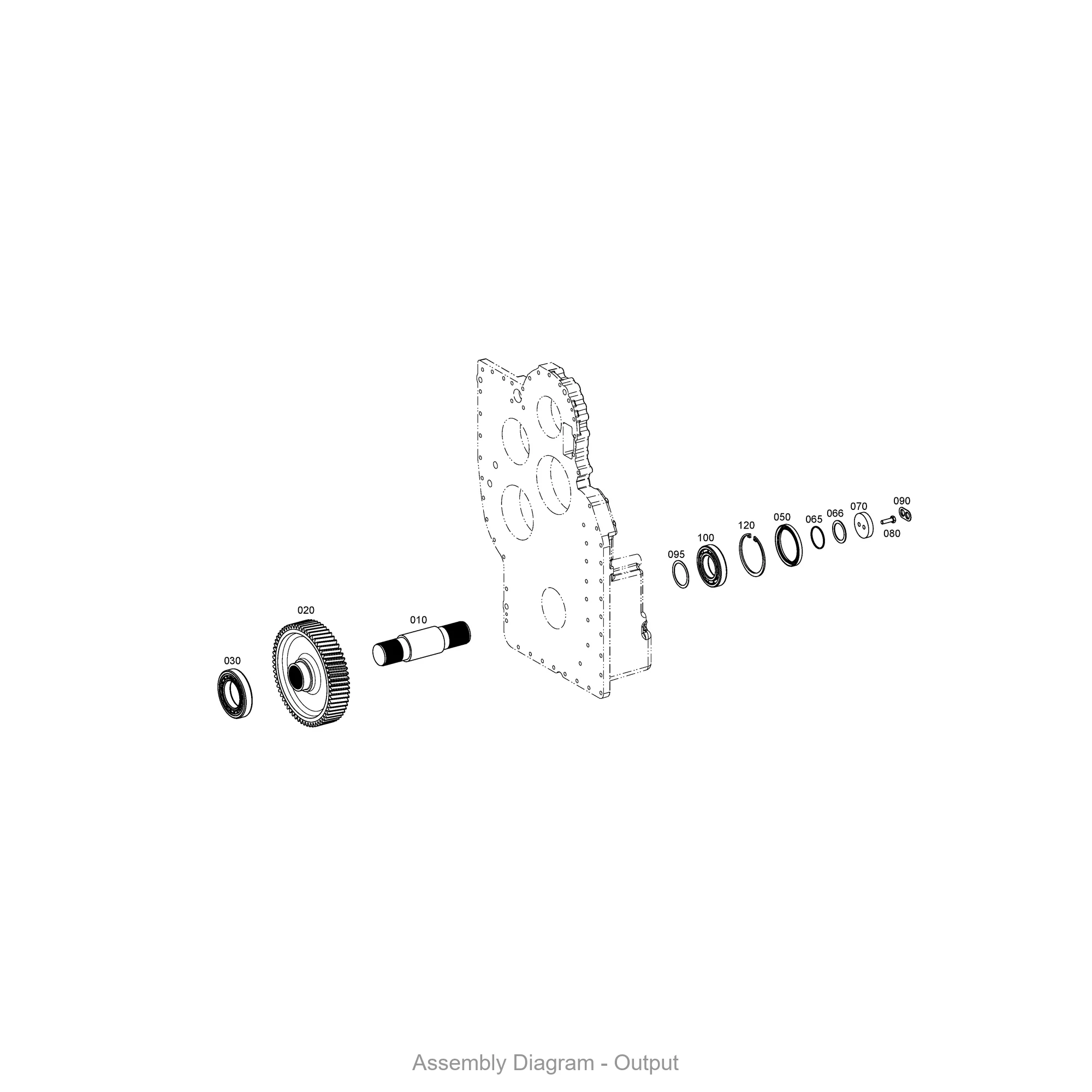 ZF 4646.103.035 OUTPUT 鈥?WG 250/WG 260/WG 310 Series | OEM Sub-Assembly