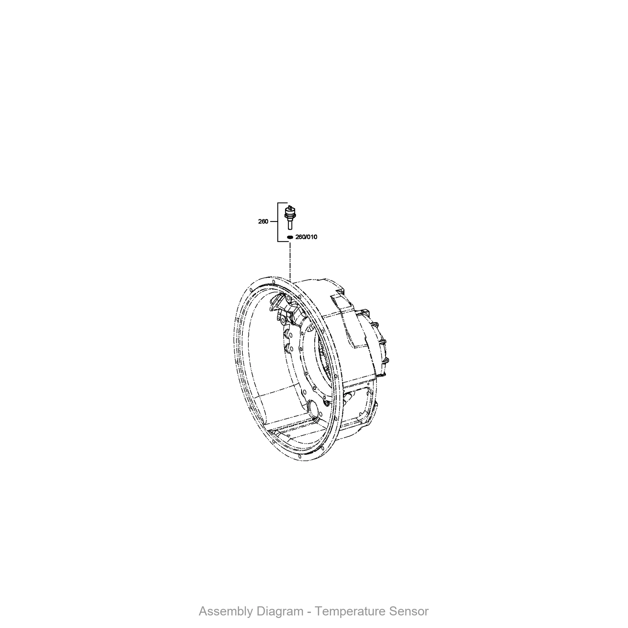 ZF 4646.124.007 TEMPERATURE SENSOR for WG260