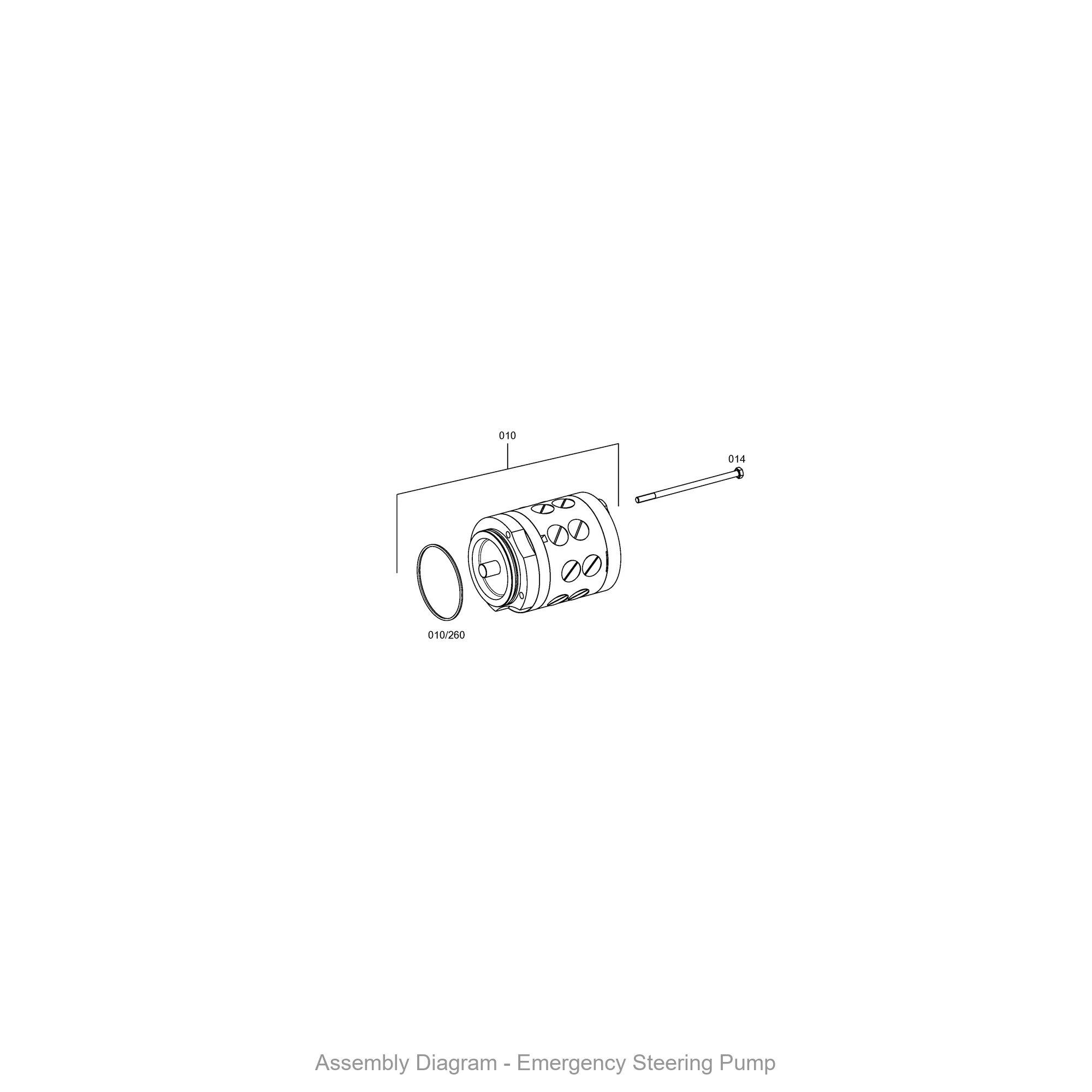 ZF 4646.137.416 EMERGENCY STEERING PUMP - Transmission Assembly Exploded View Diagram