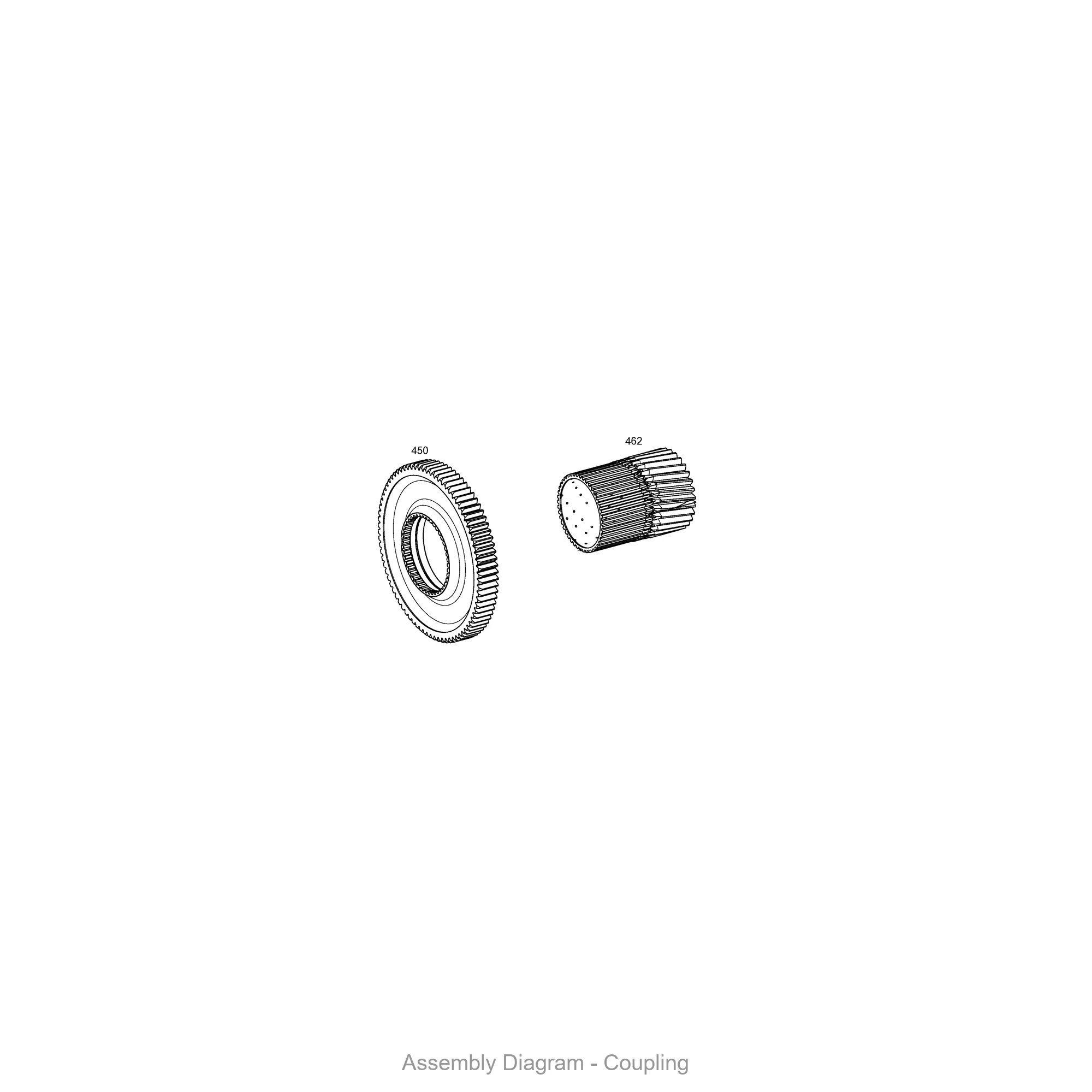 ZF 4646.152.535 COUPLING 鈥?WG 250/WG 260/WG 310 Series