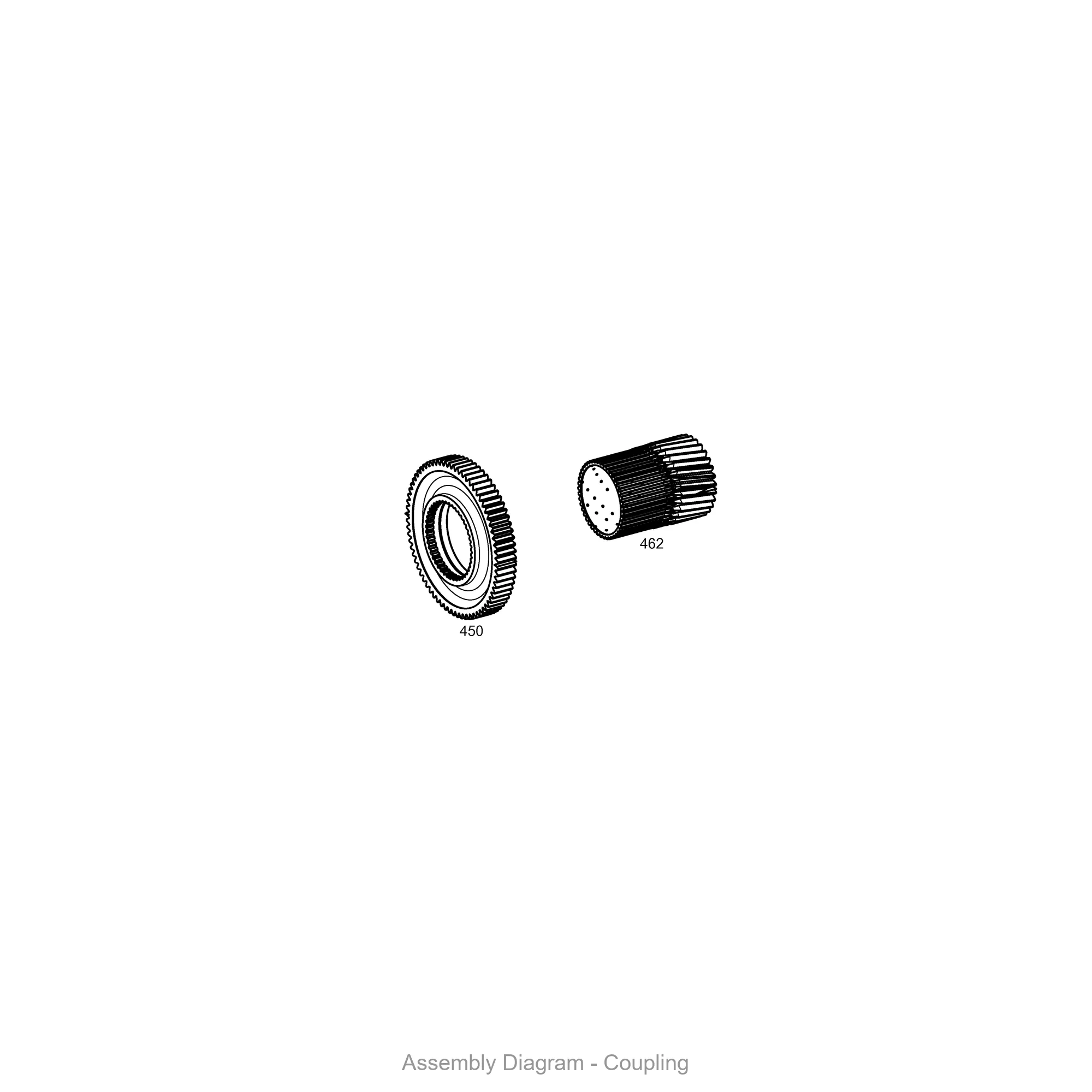 ZF 4646.152.548 COUPLING 鈥?WG 250/WG 260/WG 310 Series
