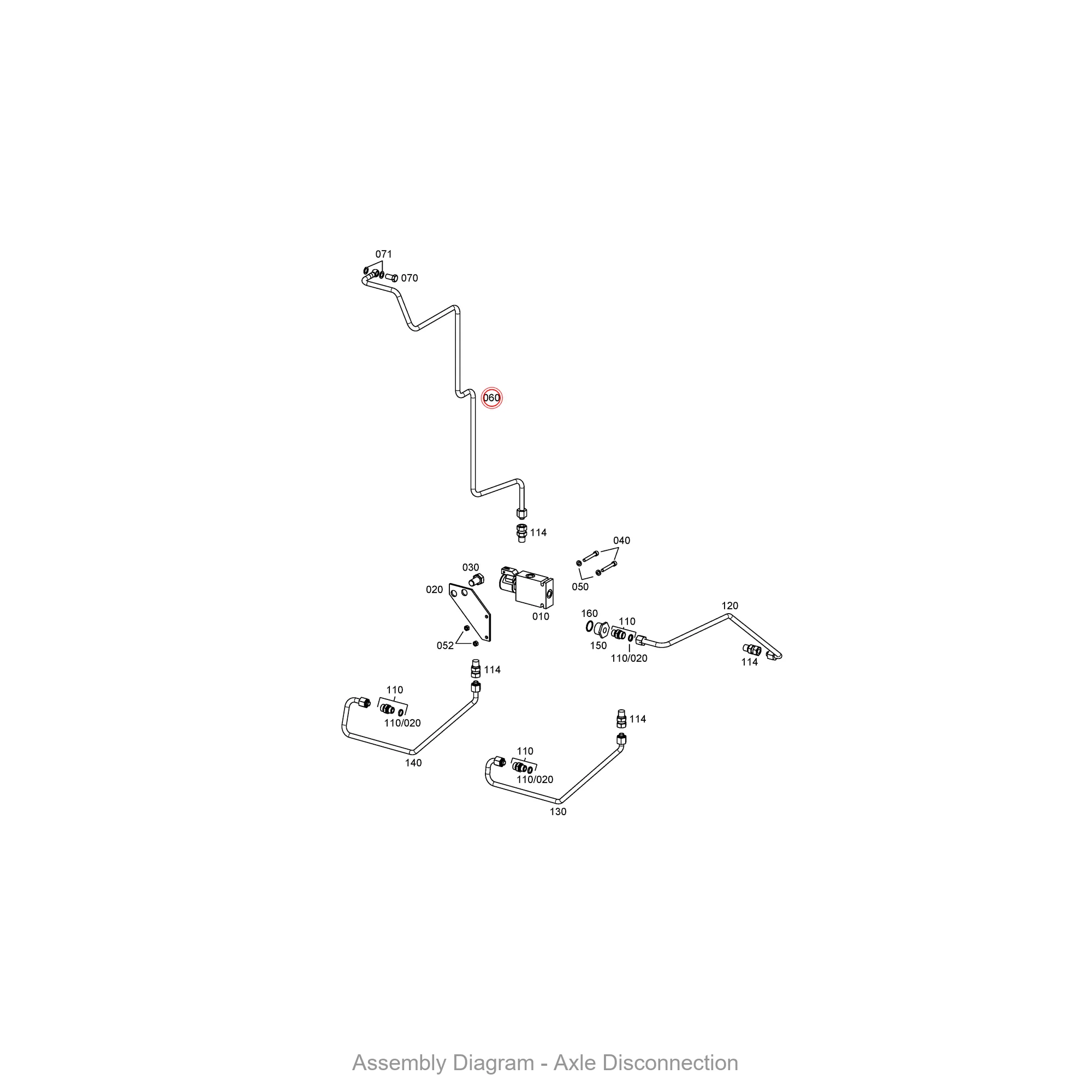 ZF 4646.264.014 TUBE - Transmission Assembly Exploded View Diagram