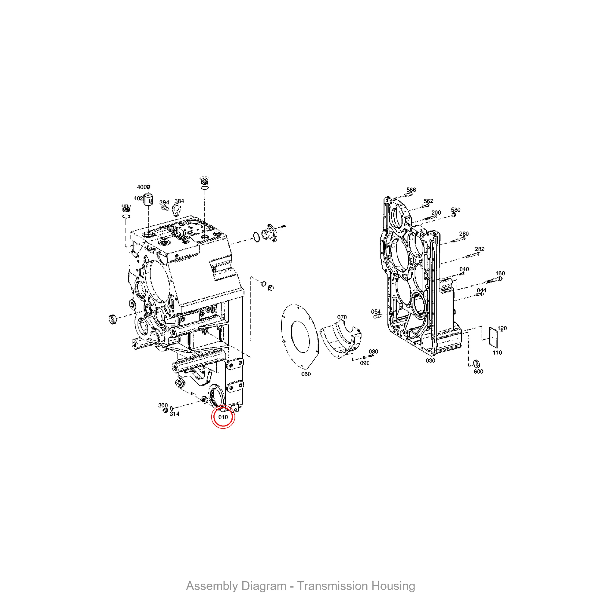 ZF 4646.301.269 HOUSING - Transmission Assembly Exploded View Diagram