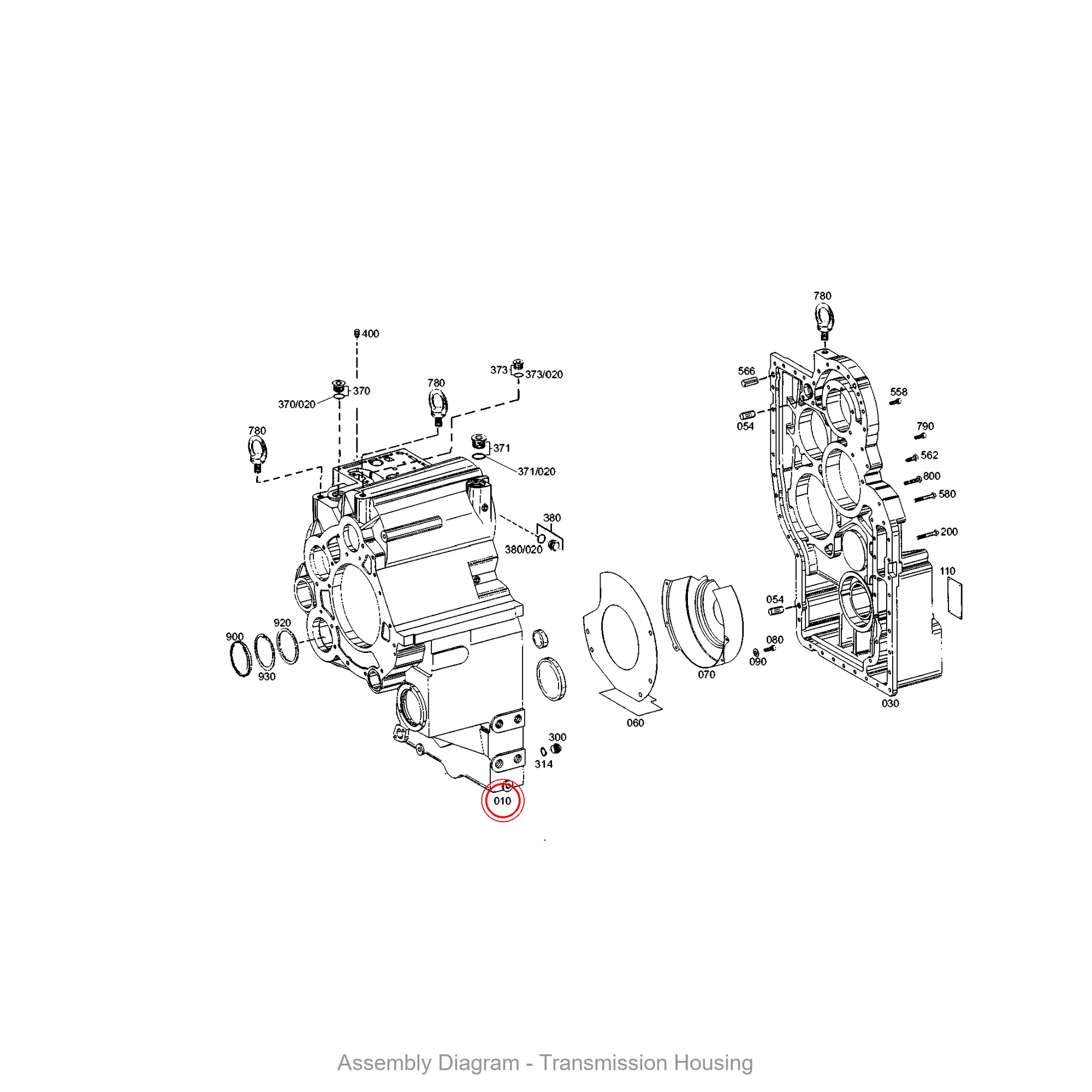 ZF 4646.301.338 HOUSING image for RFQ review